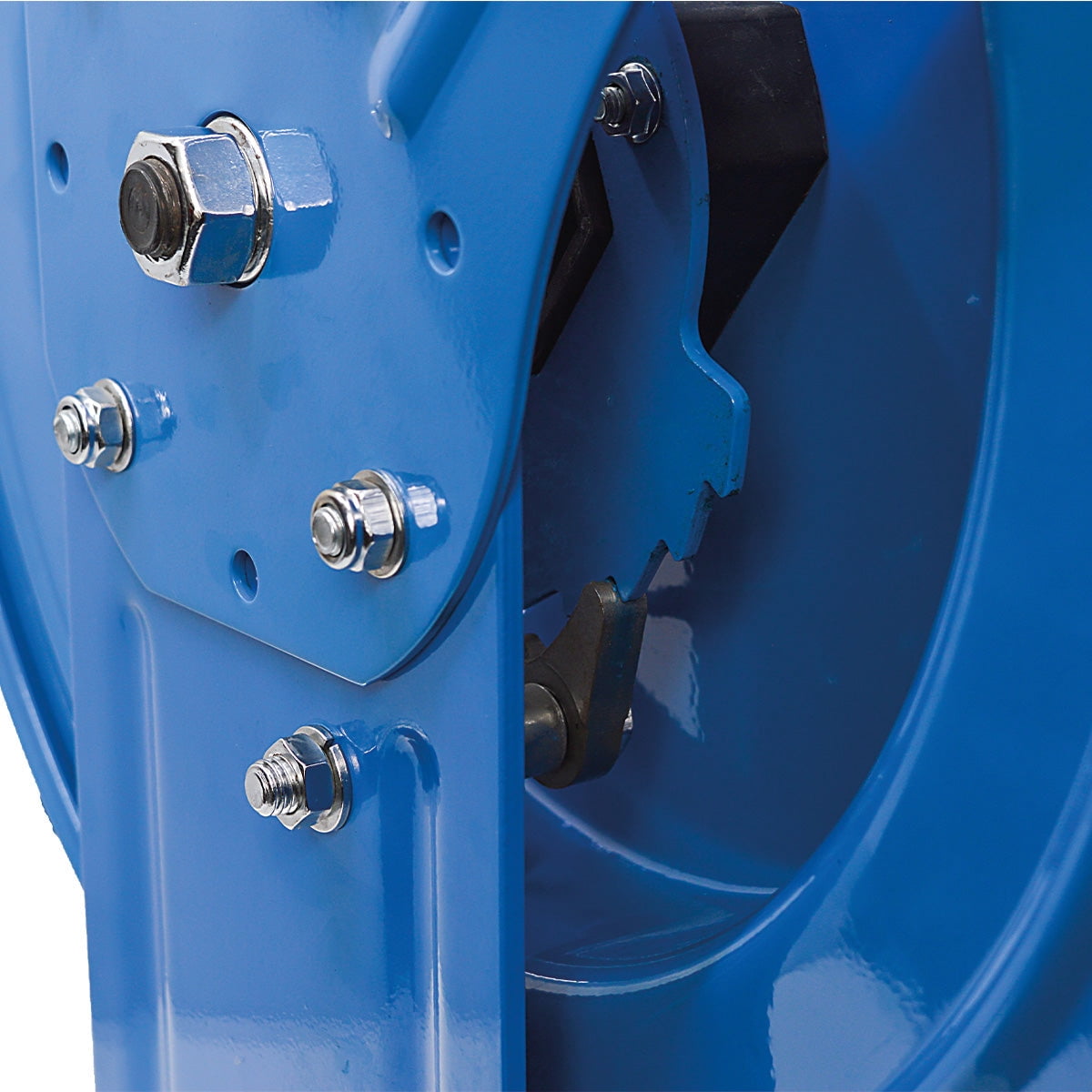 BluBird 3/8" Retractable Air Hose Reel, 300 PSI Rubber Hose, Heavy-Duty Steel Construction, Wall/Ceiling Mount - Image 6