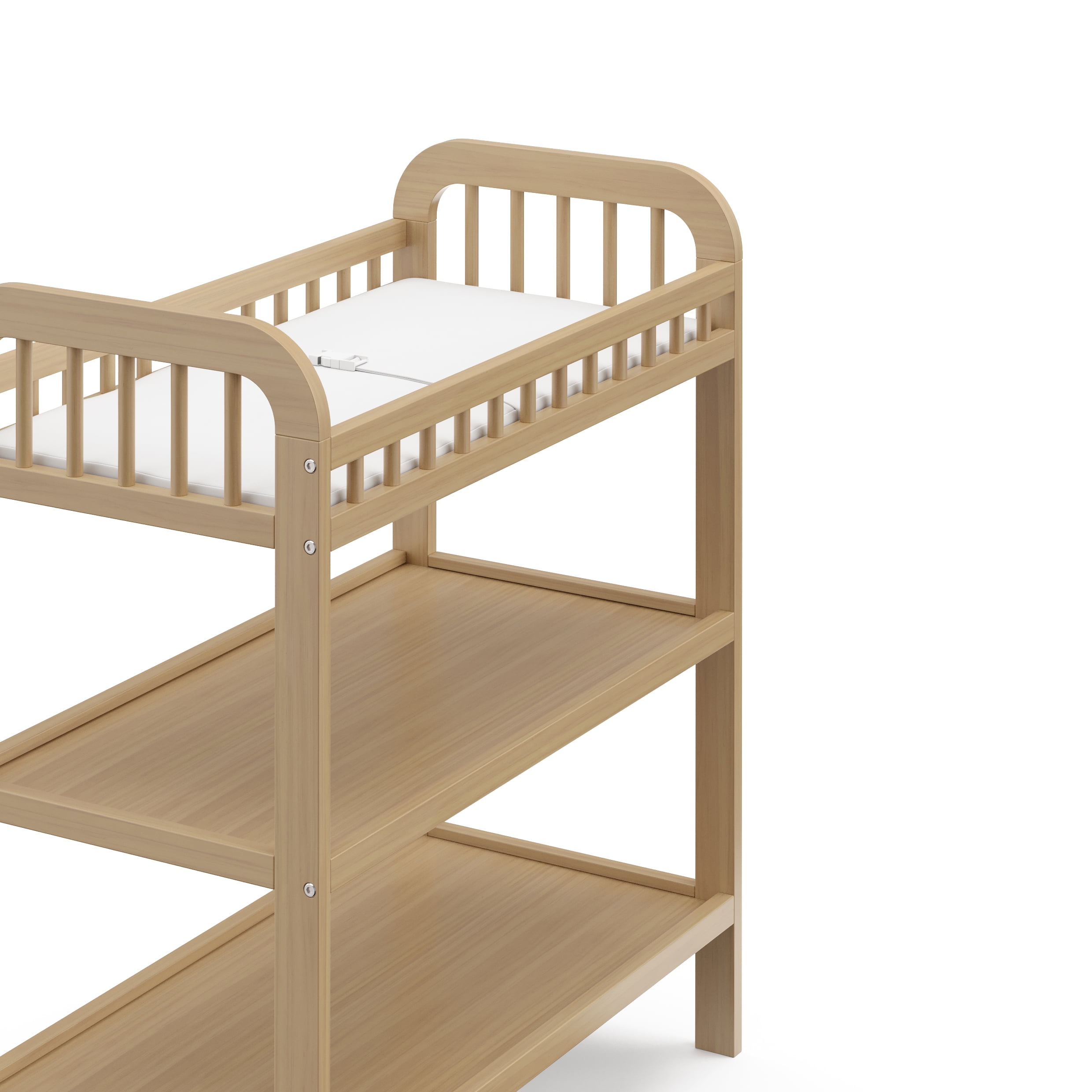 Storkcraft Pasadena Infant Changing Table with Changing Pad, Driftwood - Image 2