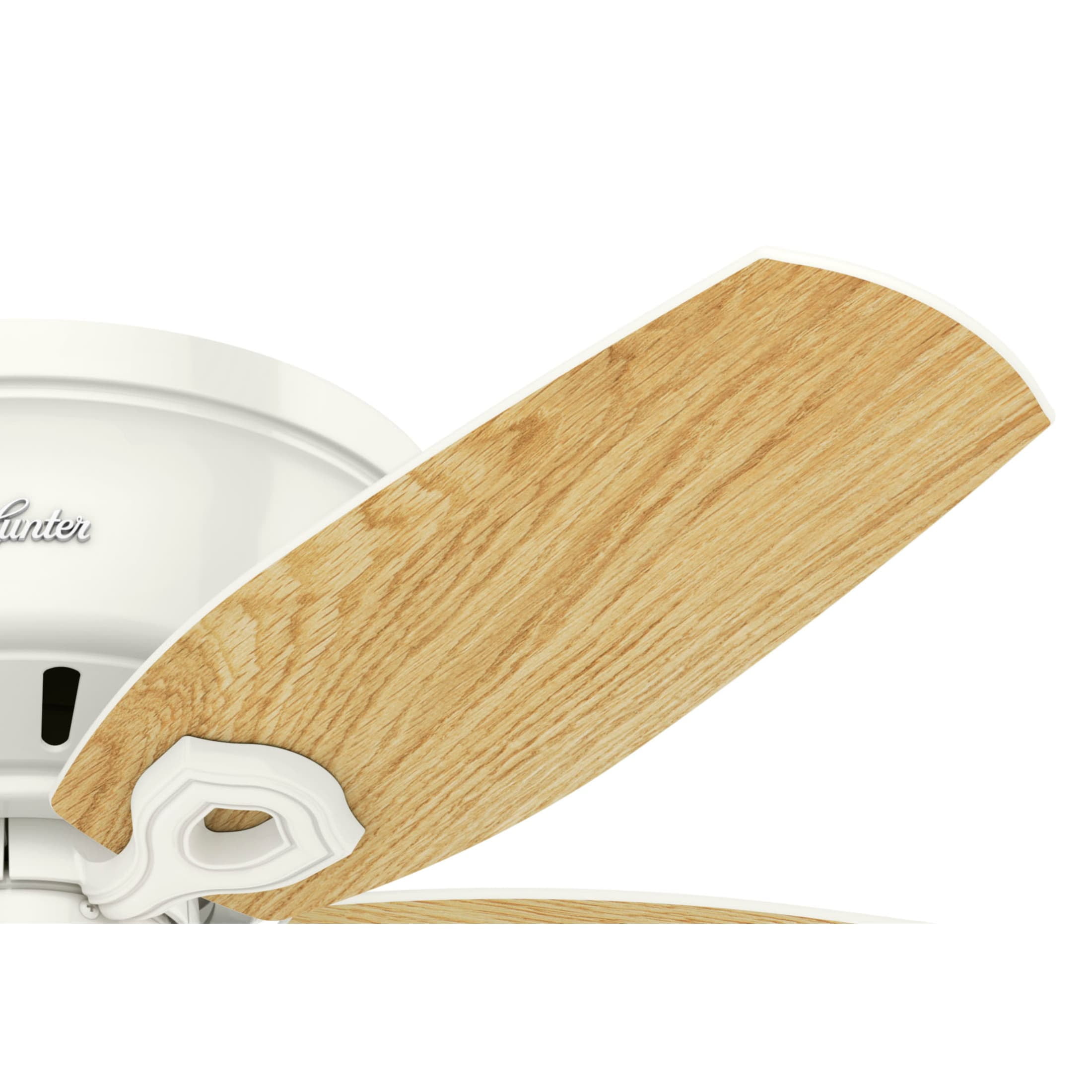 Hunter - Builder Indoor Low Profile Ceiling Fan With Light, 42-inch, Snow White, Traditional-style, 3-speed WhisperWind Motor, 51090, for living rooms, bedrooms, home offices, kitchens - Image 7