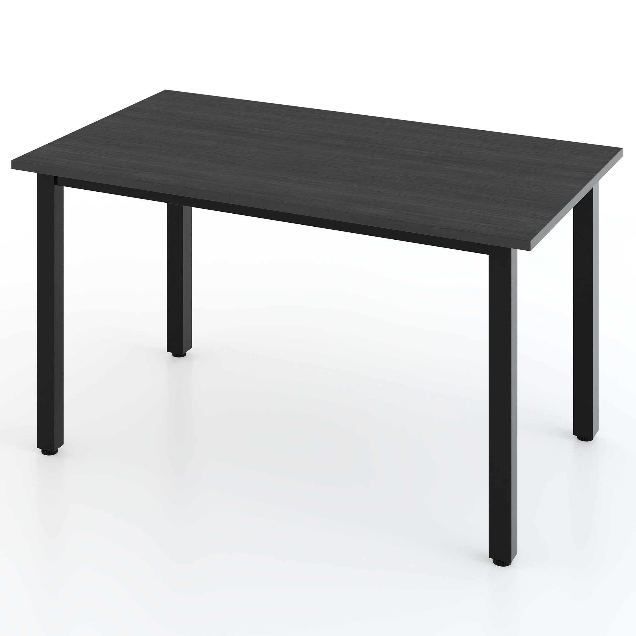 UHOMEPRO Dining Table Set for 4, 3-Piece Kitchen Table Set with 2 Benches, Modern Dining Room Table Set with Metal Frame, Breakfast Nook Furniture Set for Home Cafeteria Bar Dining Room, Black - Image 5