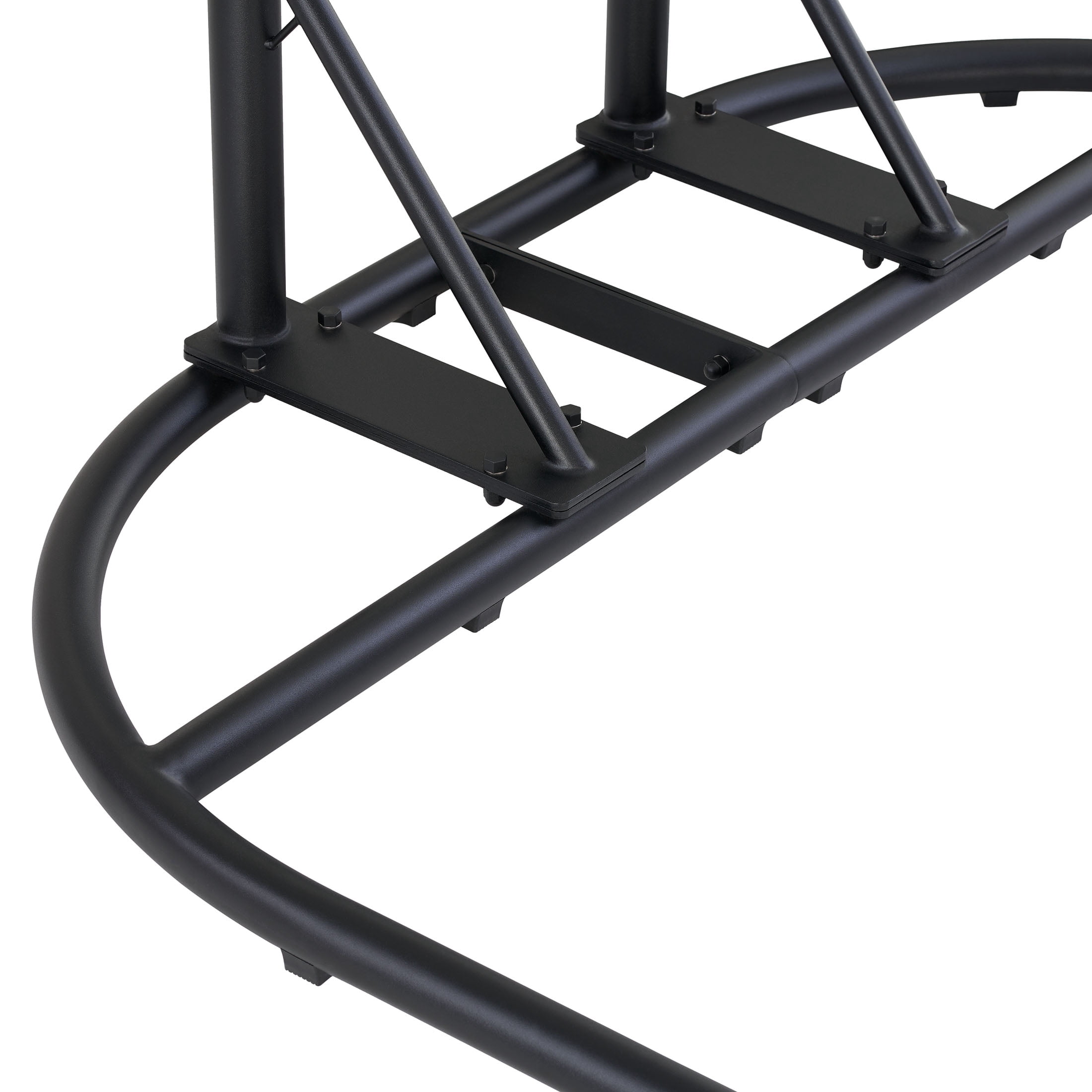 Mainstays Wicker Outdoor Patio Double Hanging Egg Chair with Gray Olefin cushion, and Black Metal Stand - Image 9