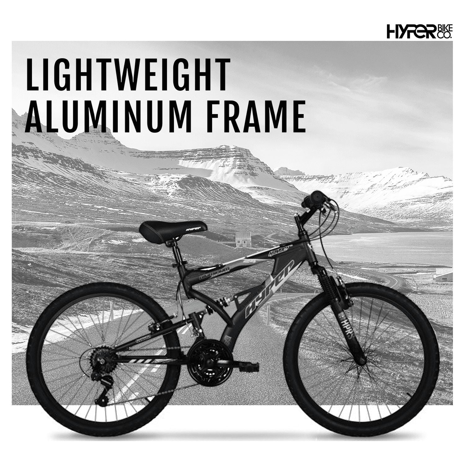 24" Hyper Bicycles Havoc Mountain Bike, Youth/Adult, Recommended Ages 10-14 Years Old, Black - Image 3