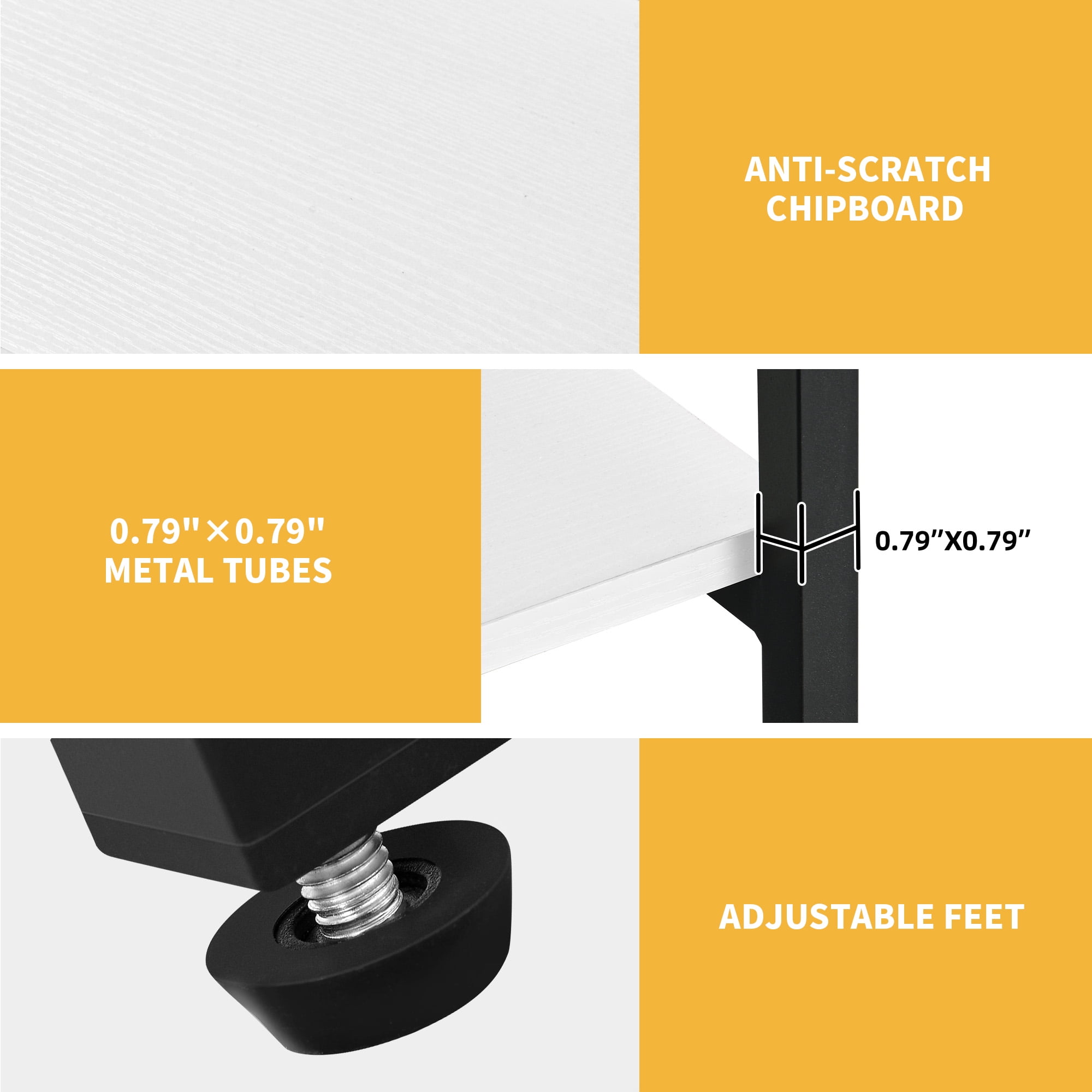 Uforic 5-Tier Corner Bookshelf, Corner Shelf Display Bookcase with Metal Frame for Home Office, White - Image 11