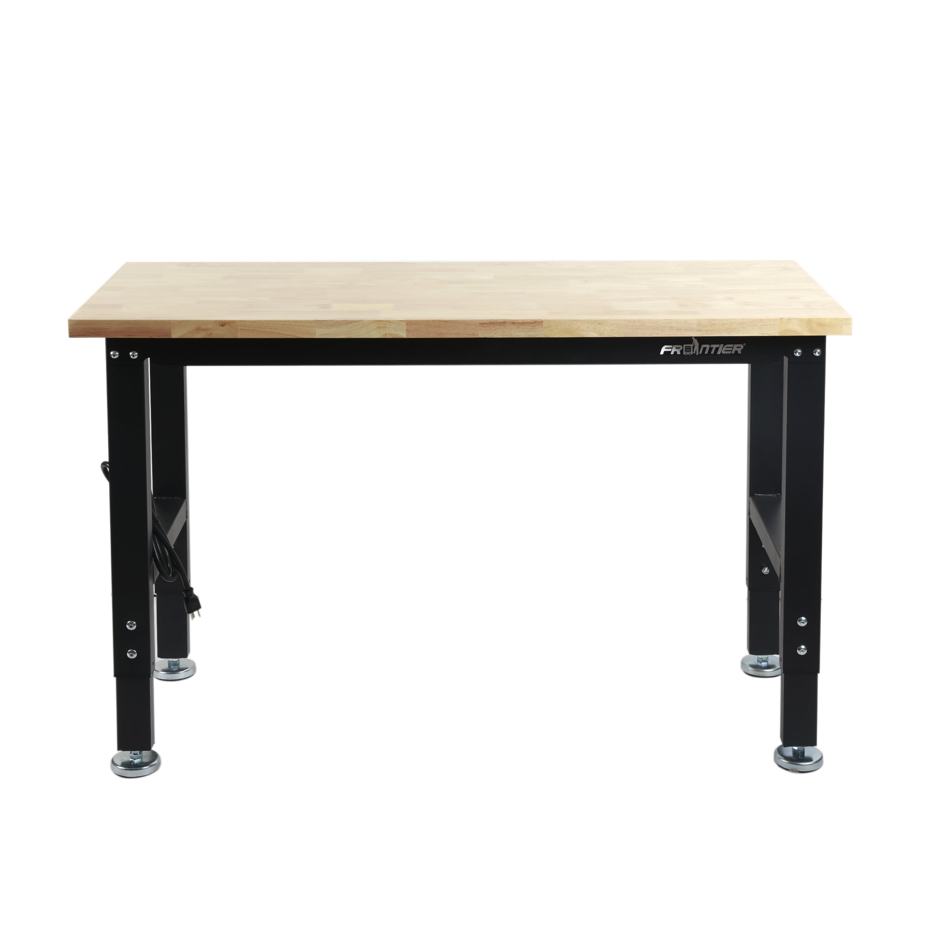 Frontier 48-inch Heavy-Duty Workbench with Adjustable Height, Wood Worktop, Steel Frame - Image 8