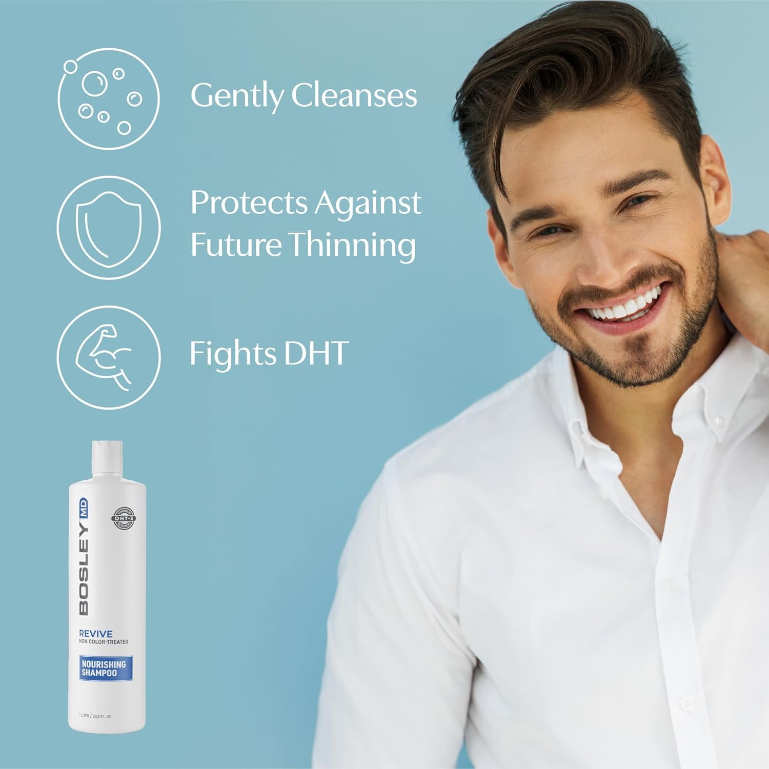 BosleyMD BosRevive Nourishing Shampoo & Conditioner & Kit for Noticeably Thinning and Non Color-Treated Hair Rosemary - Image 5