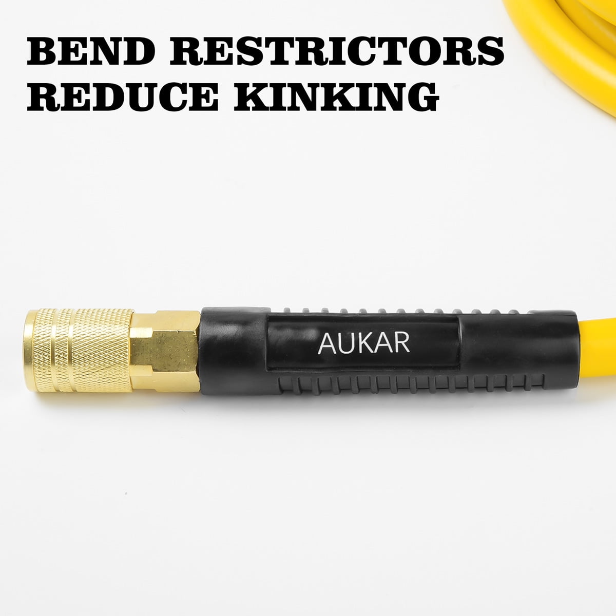 AUKAR Hybrid, Black 3/8in x 100ft Compressor Hose 1/4 in Air Inlet Size MNPT - Image 5