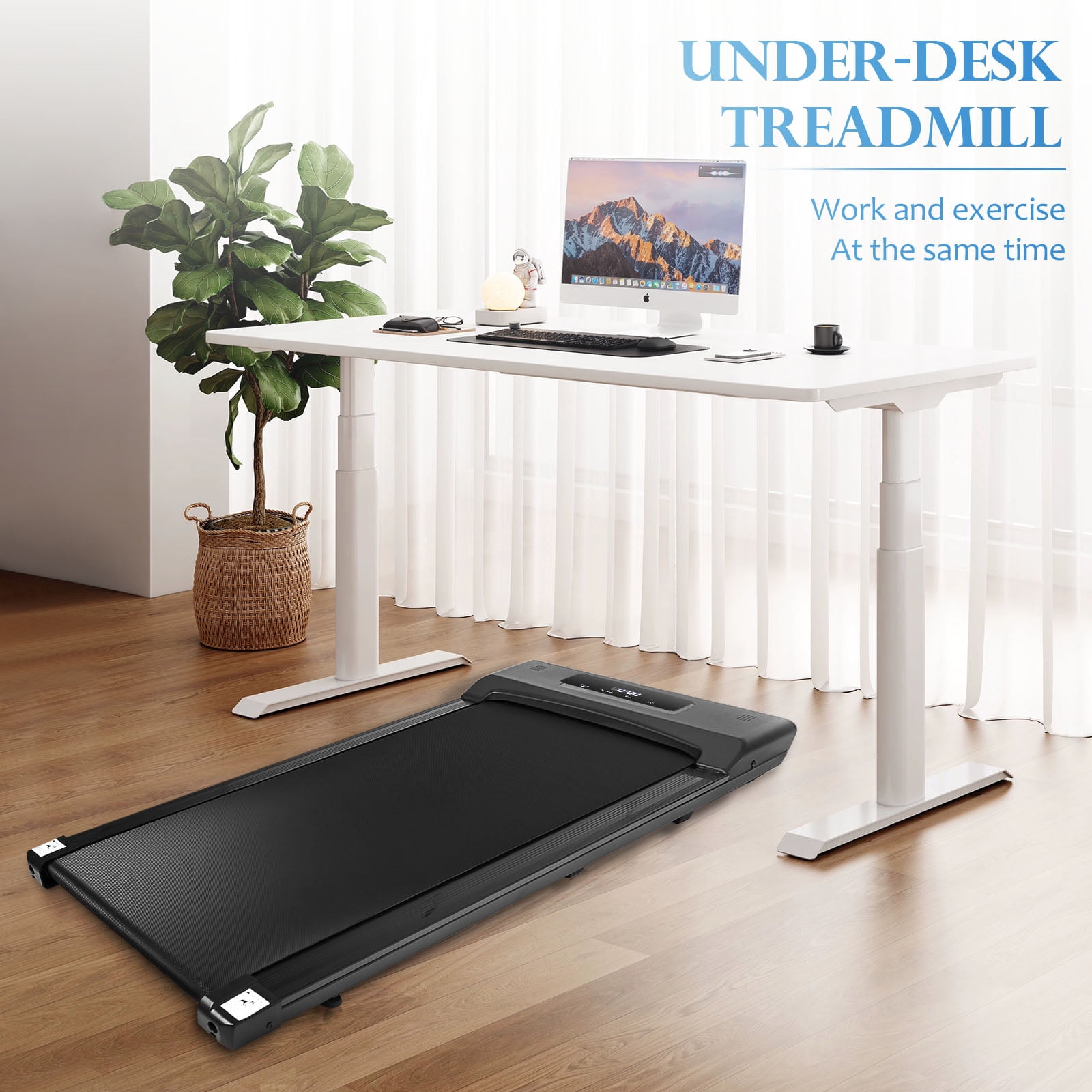 Walking pad Treadmill, 2 in 1 Portable Walking Treadmill, Under Desk Treadmill for Home Office Walking Treadmill with LED Display and Remote Control - Image 3