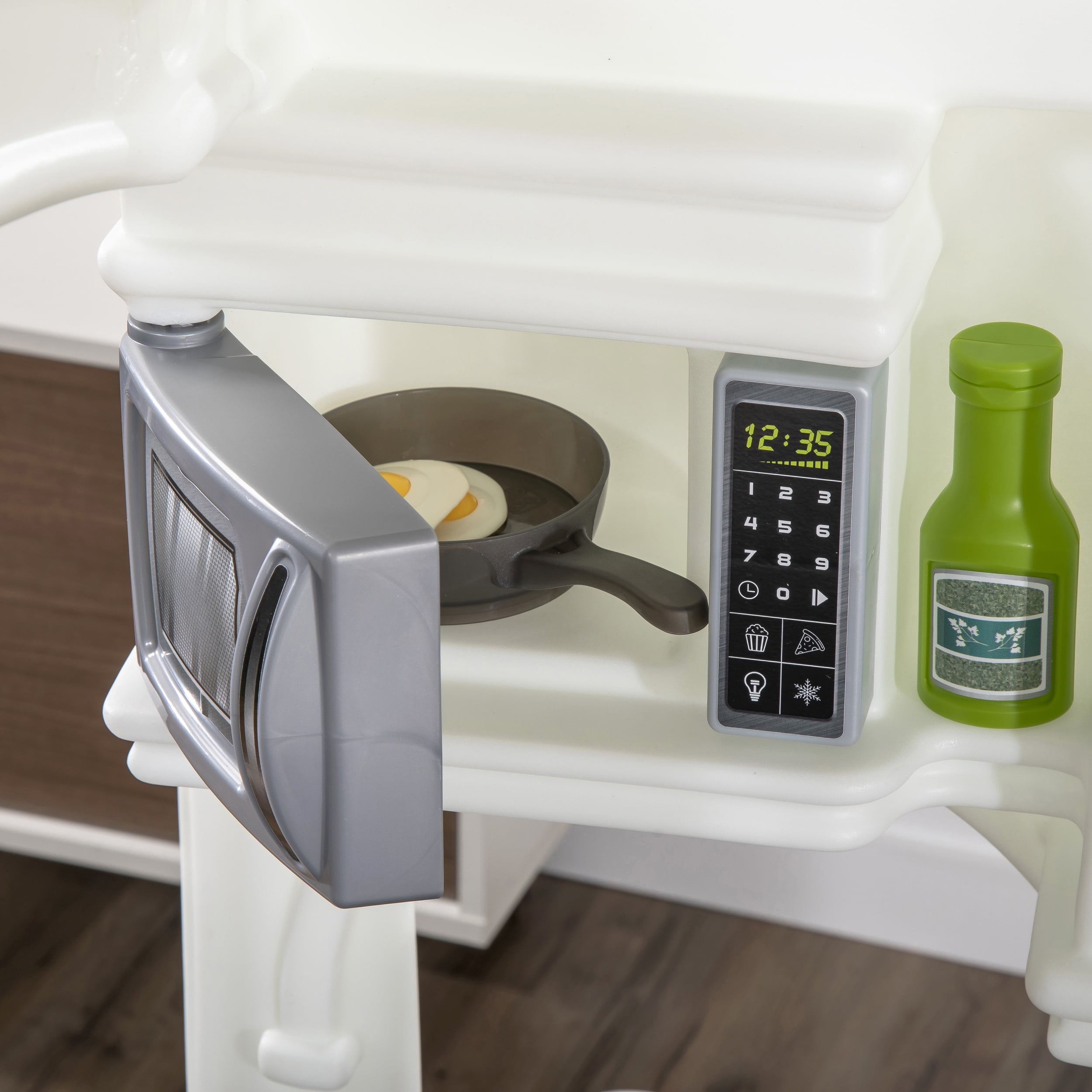 Step2 Grand Walk-in Gray Classic Kitchen & Grill Plastic Kids Kitchen Set - Image 4