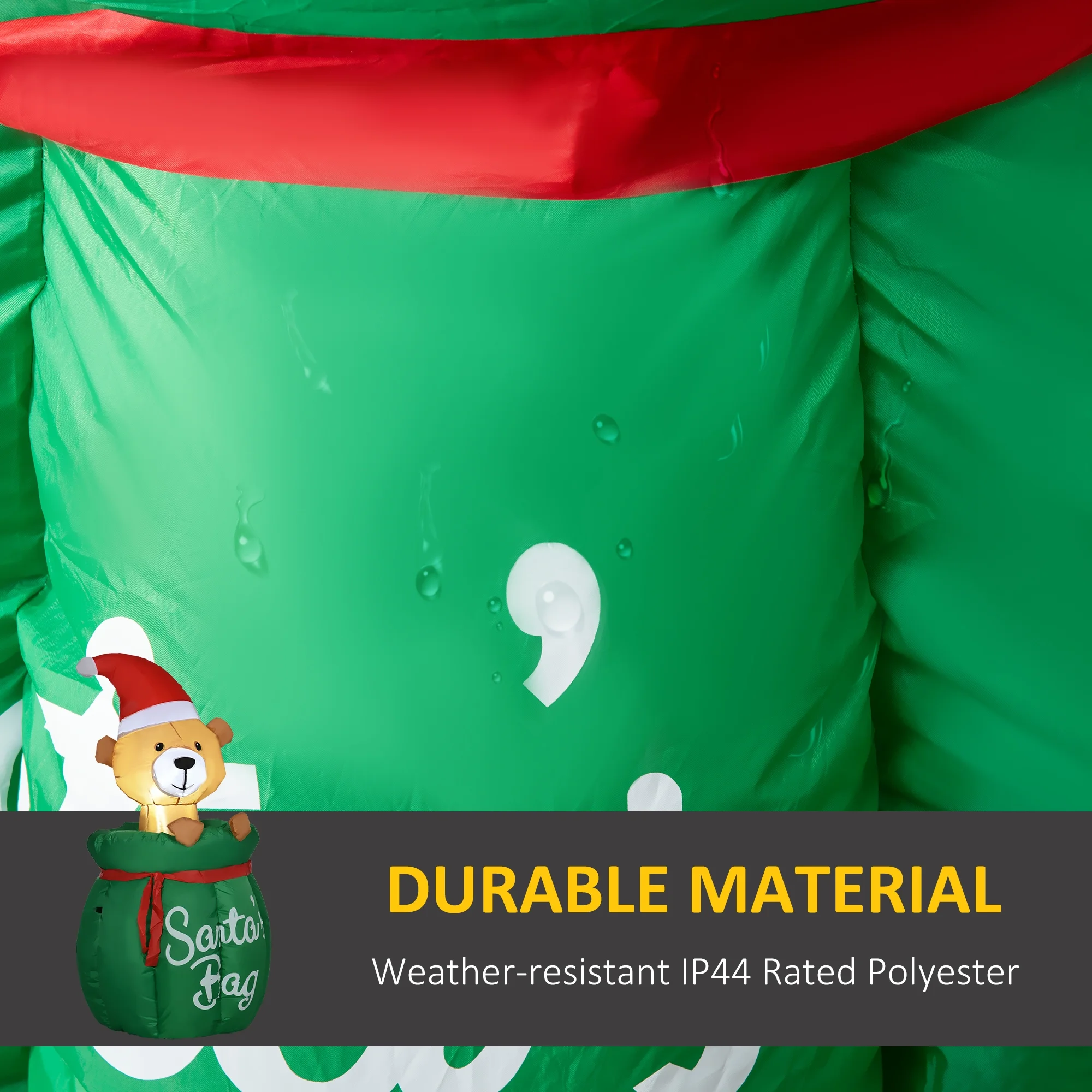 HOMCOM 4.5 ft. Christmas Inflatables Bear In Toy Bag - Image 4