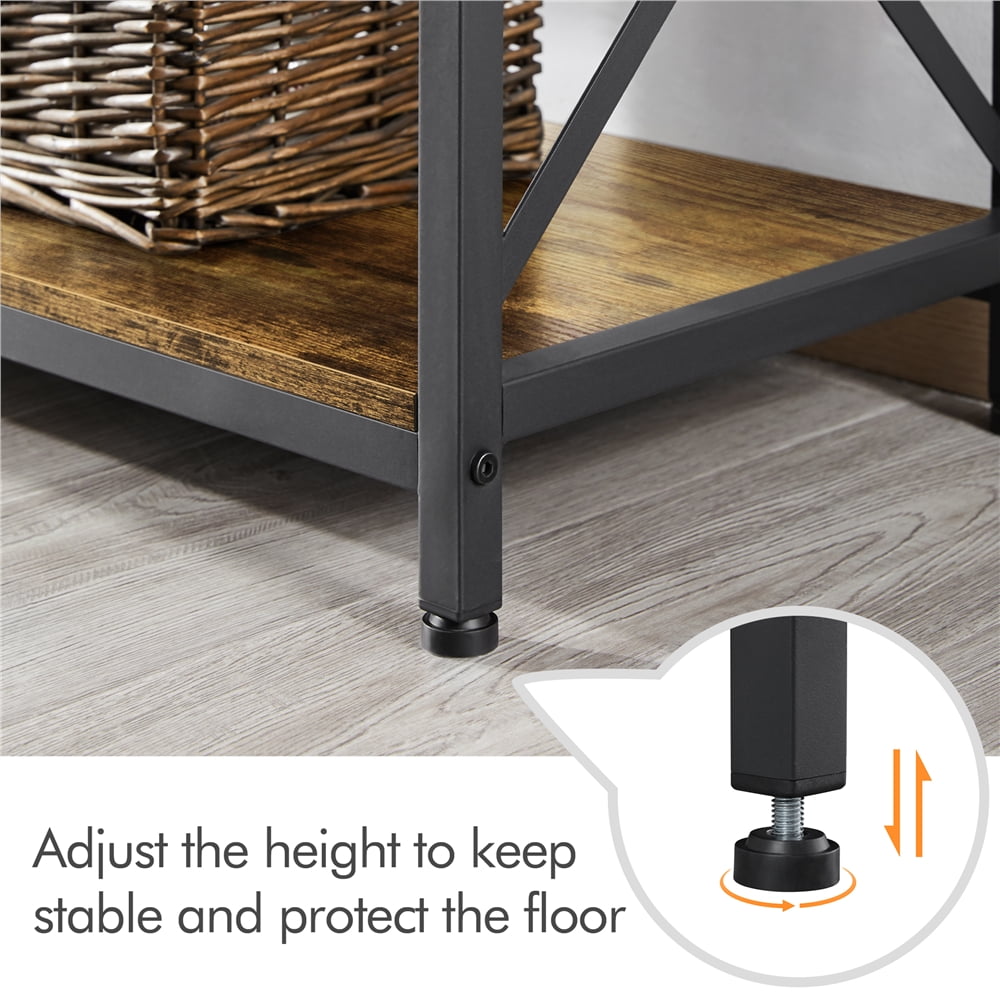 Renwick Kitchen Baker's Rack Storage Shelf Microwave Oven Stand, Rustic Brown - Image 10