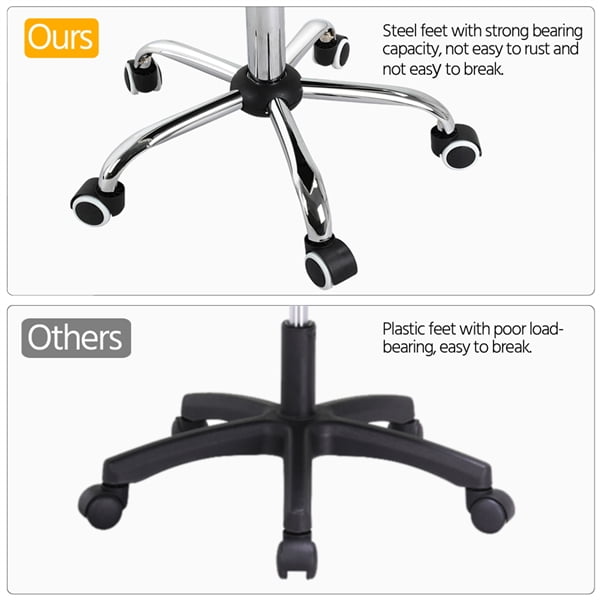 Renwick Desk Chairs Height Adjustable PU Leather Stylish Office Chair, White - Image 12