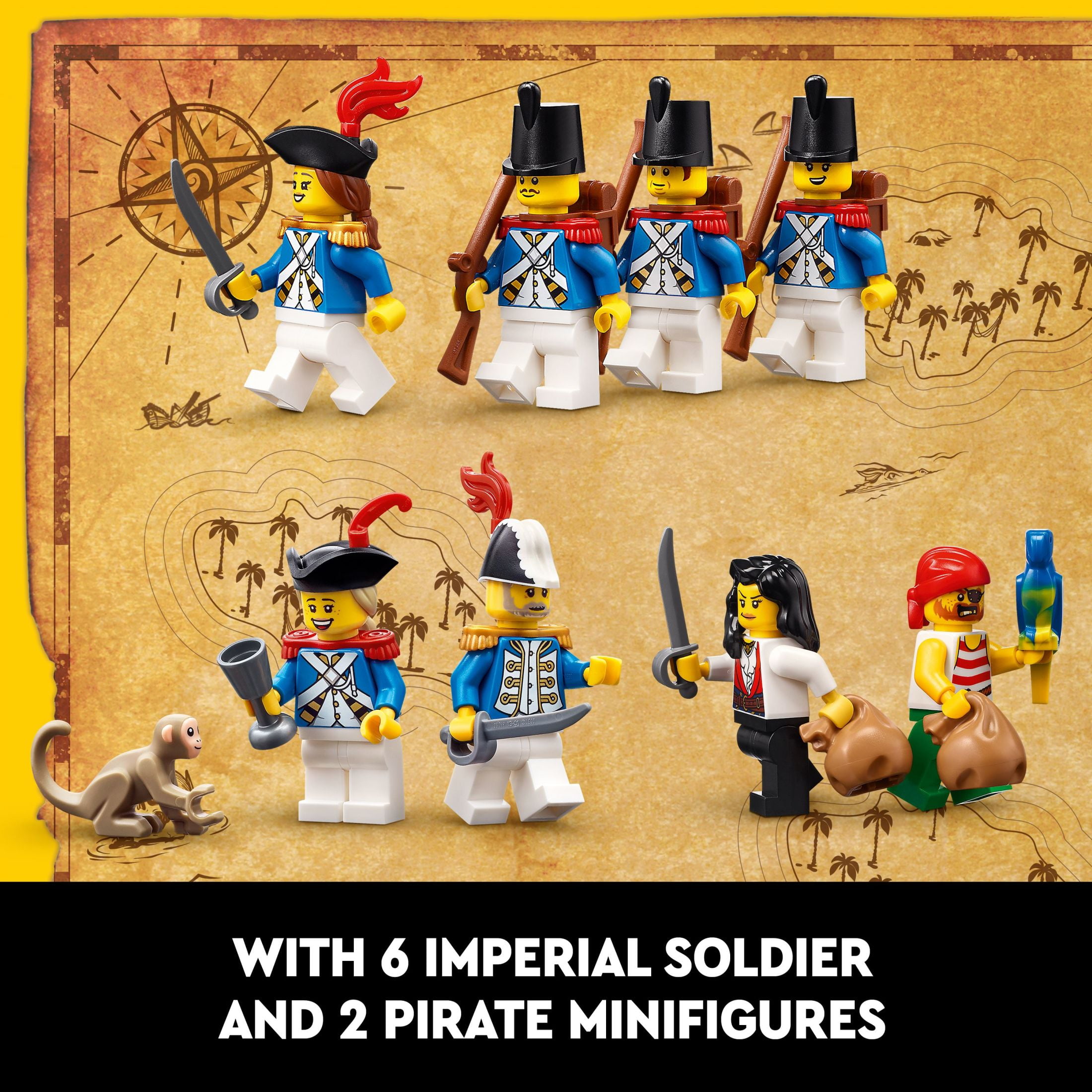 LEGO Icons Eldorado Fortress Building Kit, Pirate Gift, Includes Pirate Ship and 8 Minifigures, Nostalgic Gift Idea for Adults Who Love a Rewarding Project, Home Office Décor, 10320 - Image 5