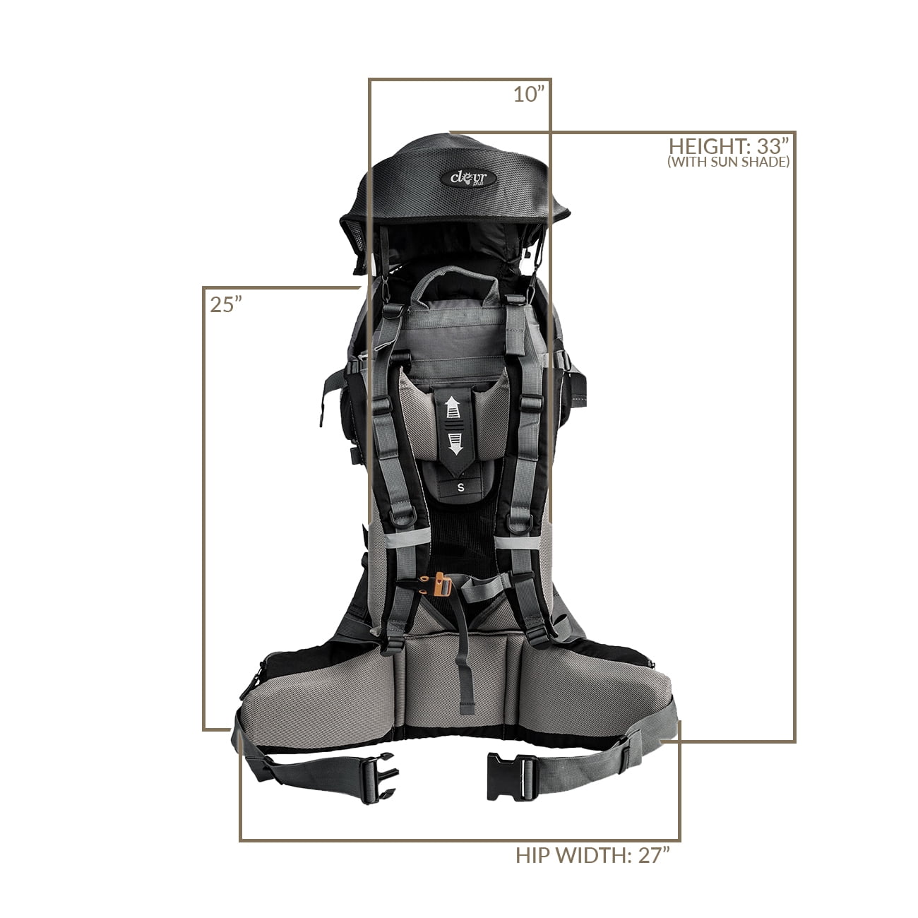 ClevrPlus Canyonero Outdoor Hiking Light Baby Carrier Backpack for Toddlers, Midnight Black - Image 5