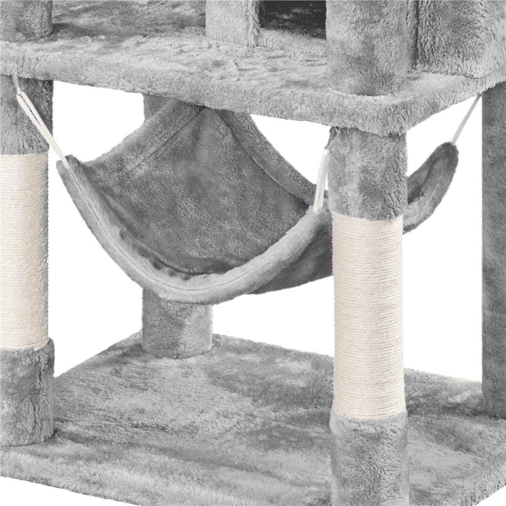 Renwick 67'' H Multi-Level Cat Tree Cat Tower with Condos, Light Gray - Image 9