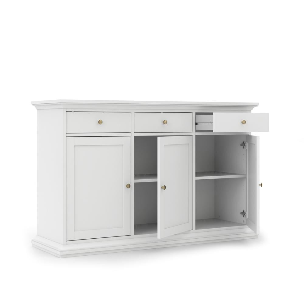 Tvilum Sonoma 6 Shelf Sideboard with 3 Doors and 3 Drawers, White - Image 13