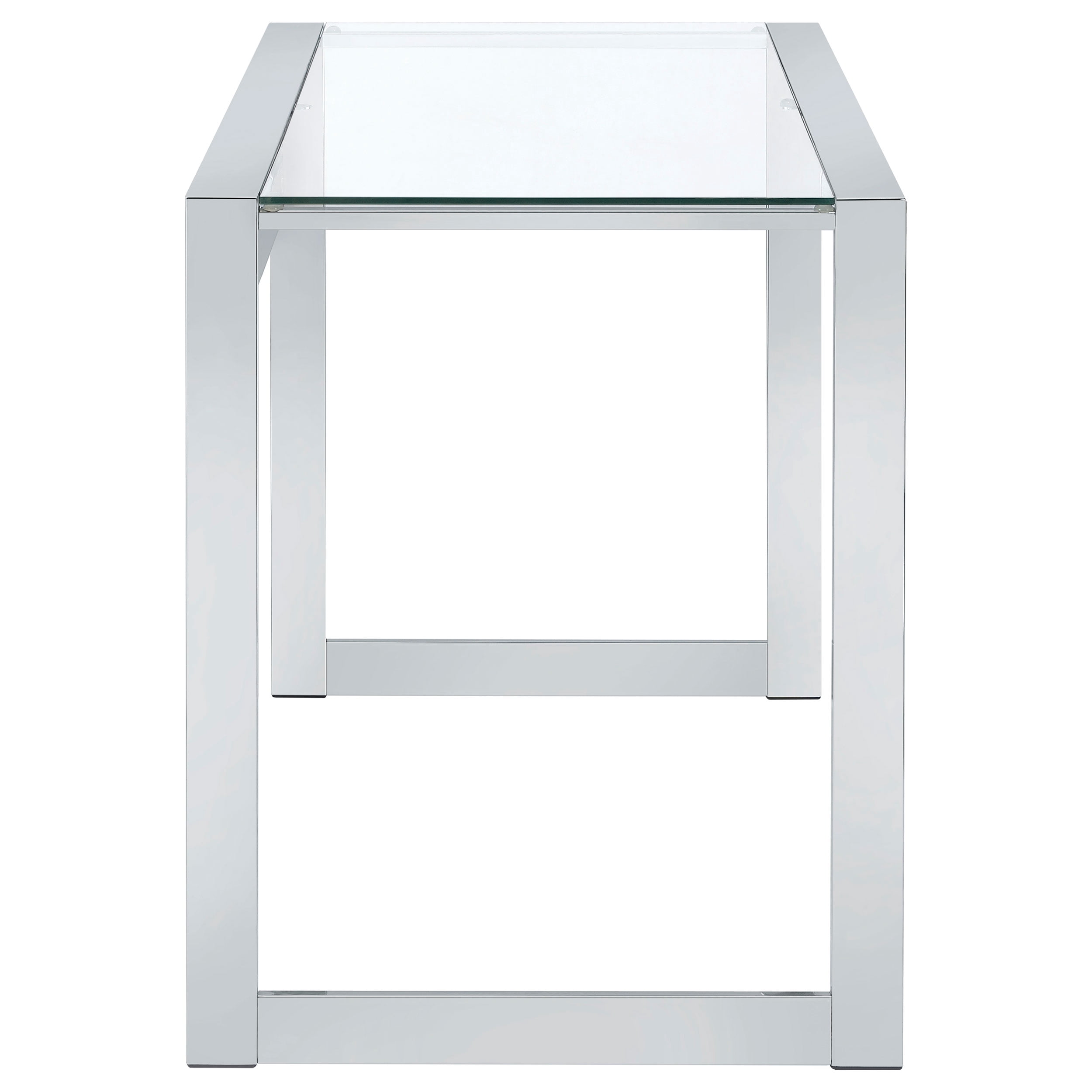 Hartford 47-inch Glass Top Writing Desk Chrome - Image 9