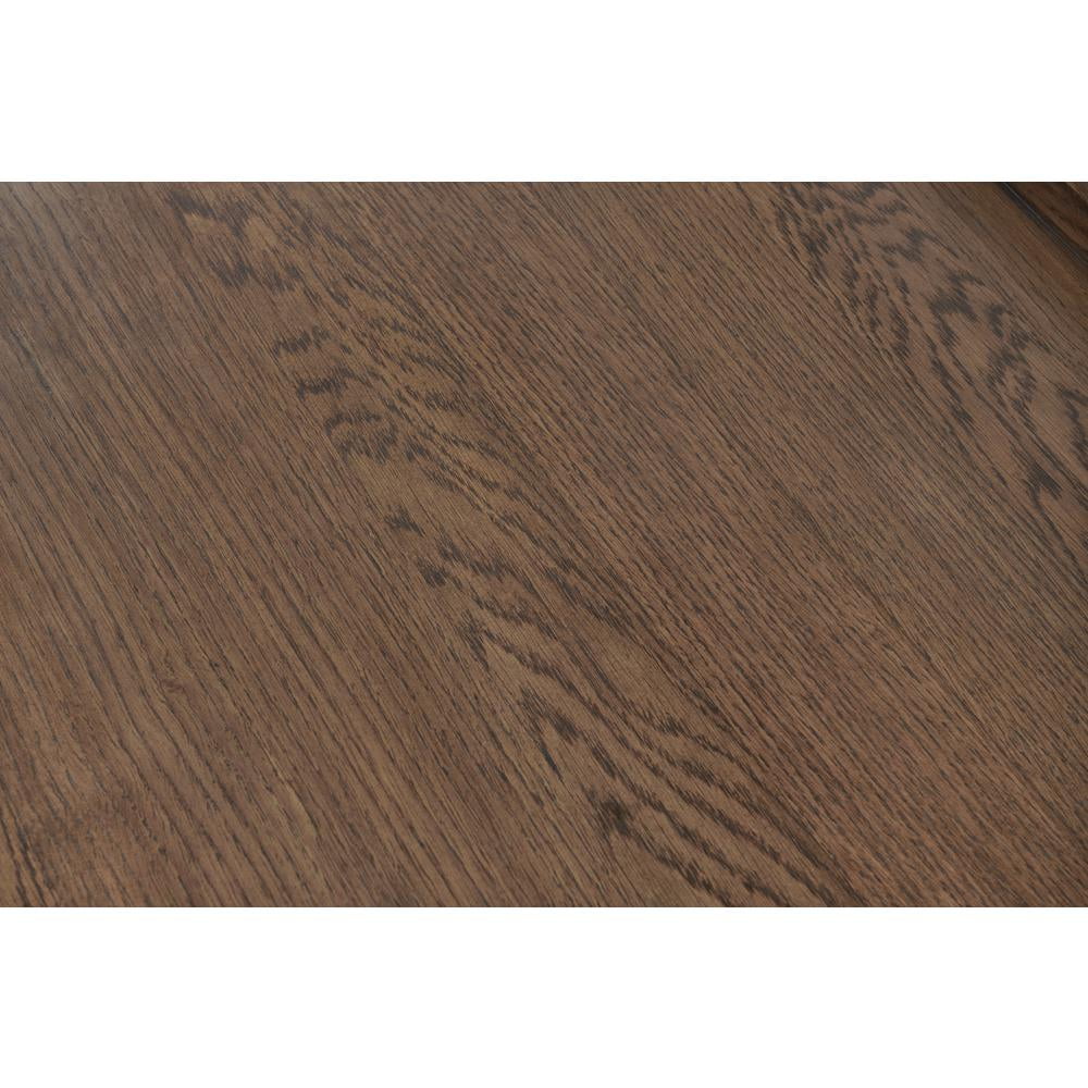 Alaterre Furniture Kyra 27" Oak and Metal Side Table with Shelf - Image 5