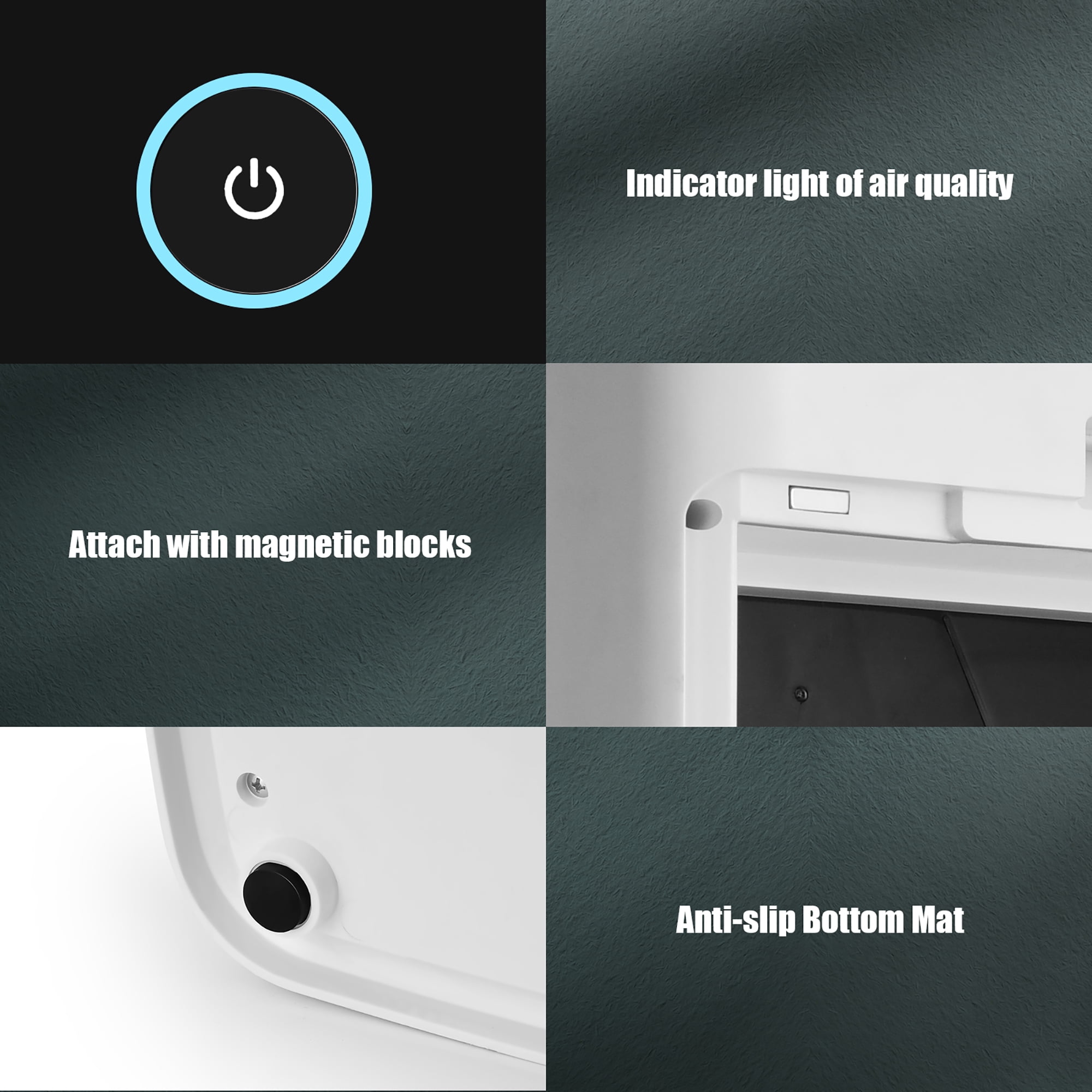 Costway Air Purifier True HEPA Filter Carbon Filter Air Cleaner Home Office 800 sq.ft - Image 6