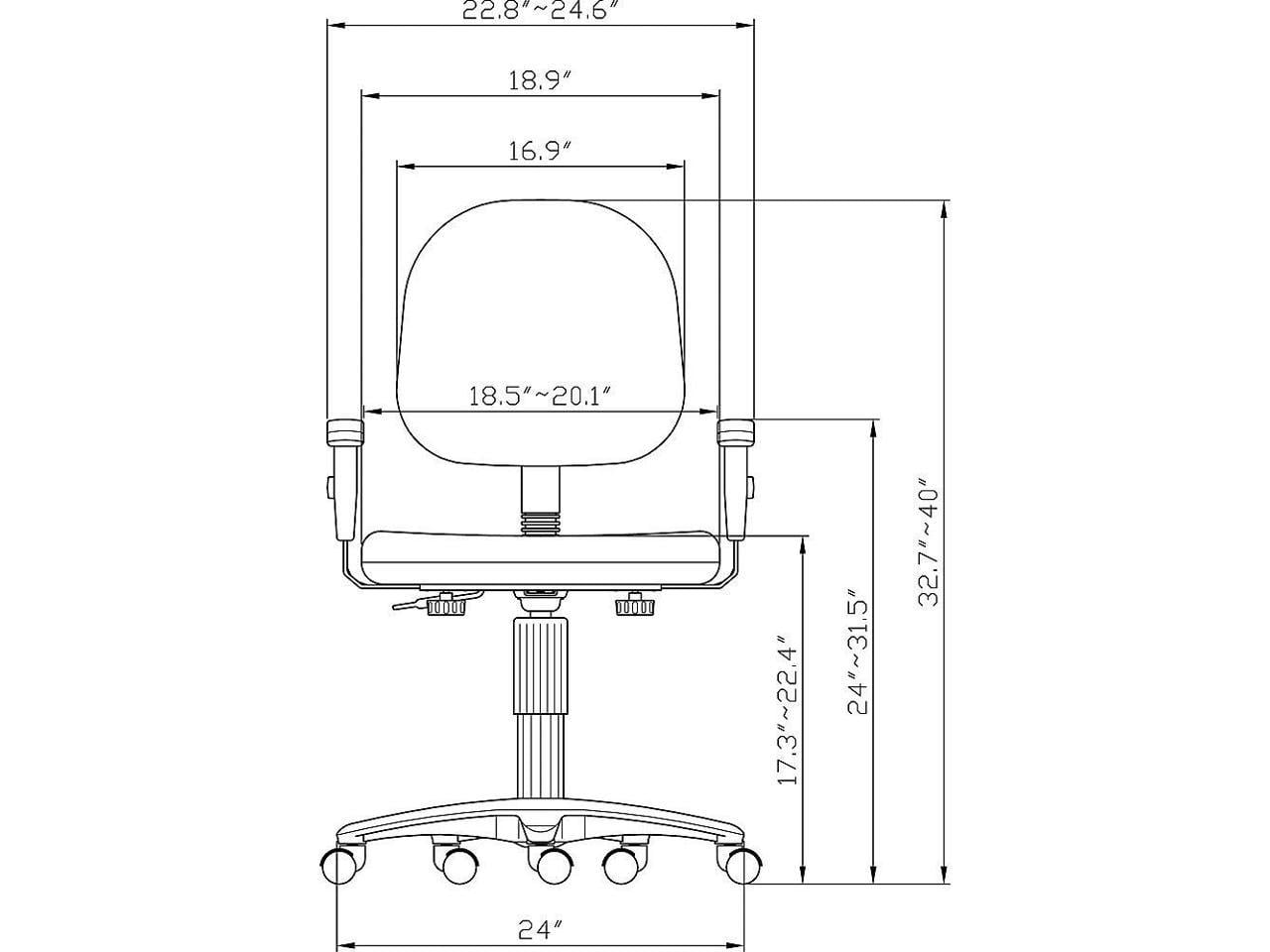 Lorell Millenia Pneumatic Adjustable Task Office Chair - Image 3