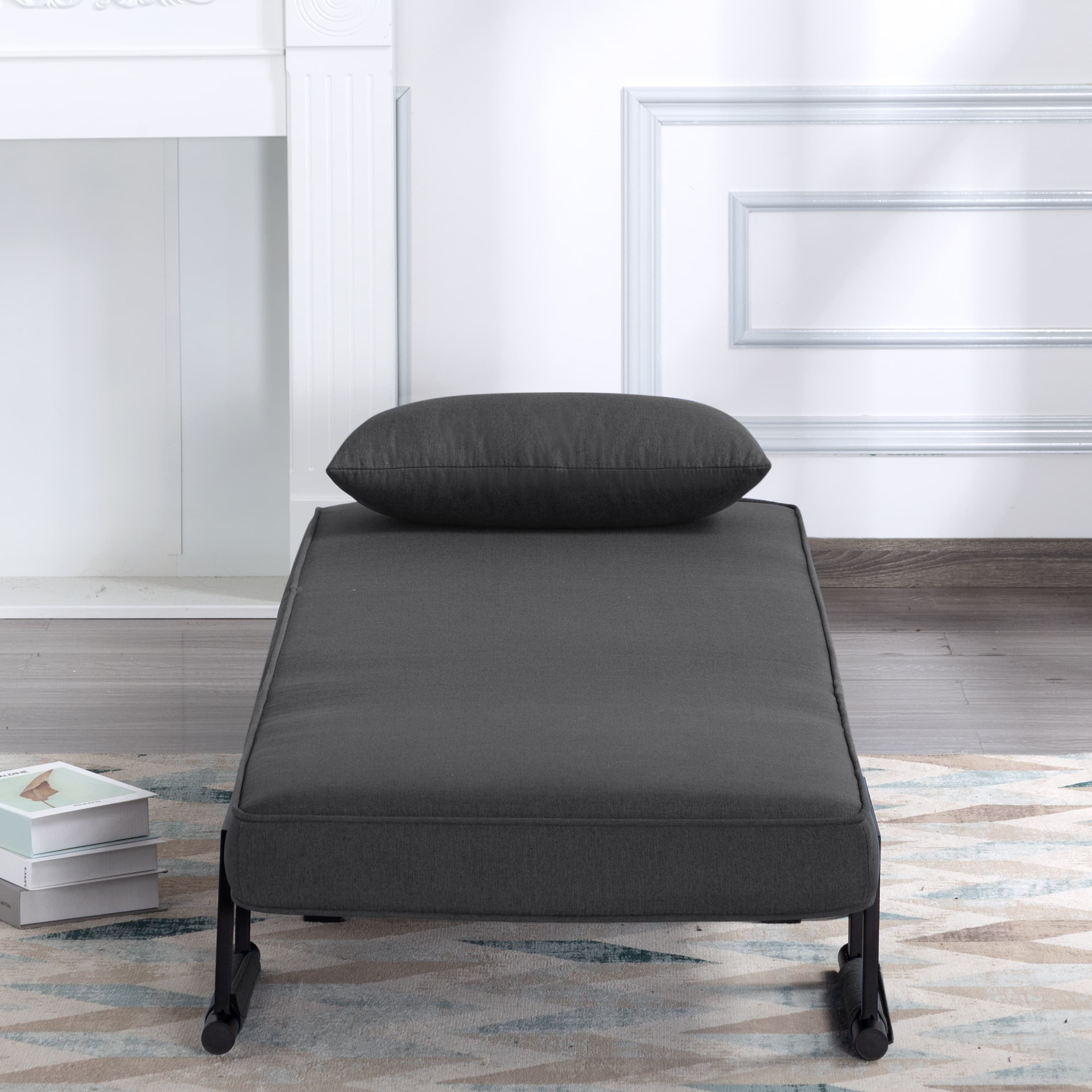 BSHTI 26”Folding Arm Chair Lounge 4-in-1, Convertible Sofa Bed, Modern Sofa Bed,for Small Spaces,Living Room,Guest Room,Office(Dark Gray) - Image 24