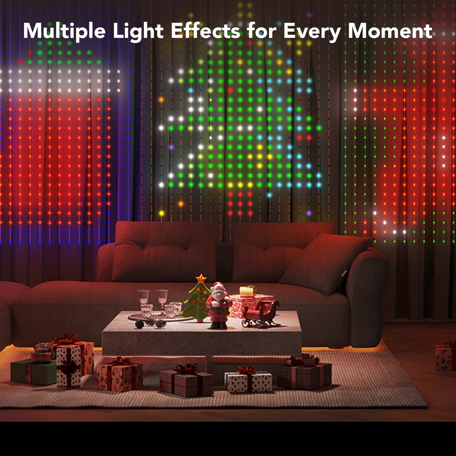 Govee Netflix Indoor 4.92x4.92ft DIY Mode RGBIC LED Curtain Lights - Image 5