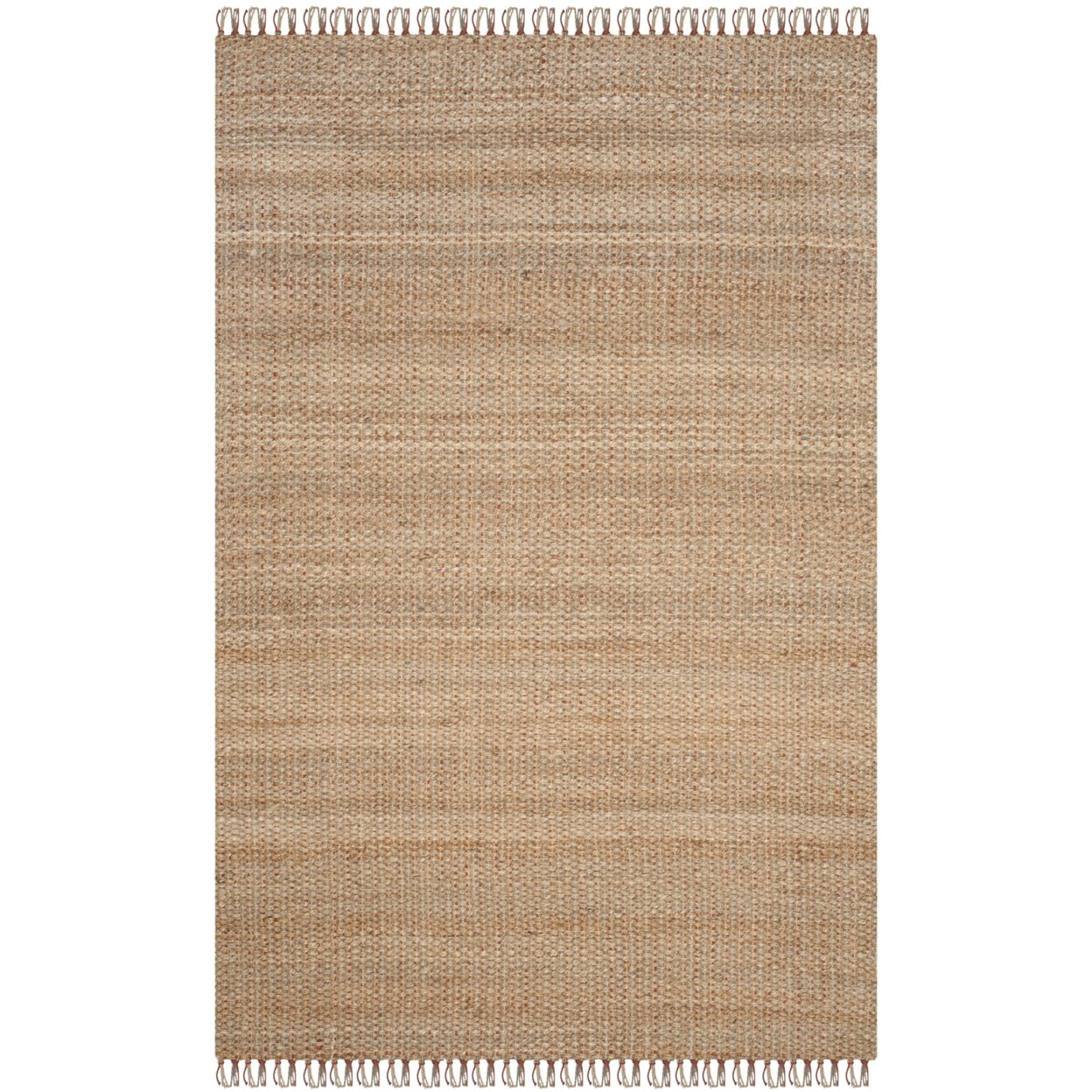 SAFAVIEH Natural Fiber Gale Braided Jute Area Rug, Natural/Multi, 6' x 9' - Image 5