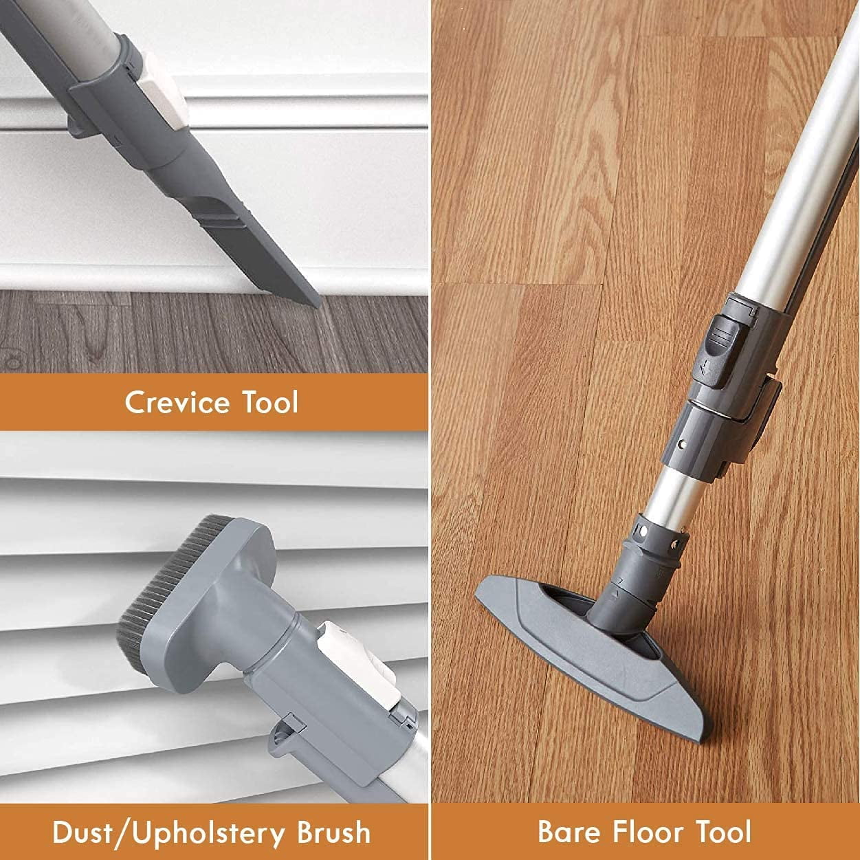 Kenmore 81214 200 Series Pet Friendly Lightweight Bagged Canister Vacuum with HEPA, 2 Motor System, and 3 Cleaning Tools-Orange - Image 6