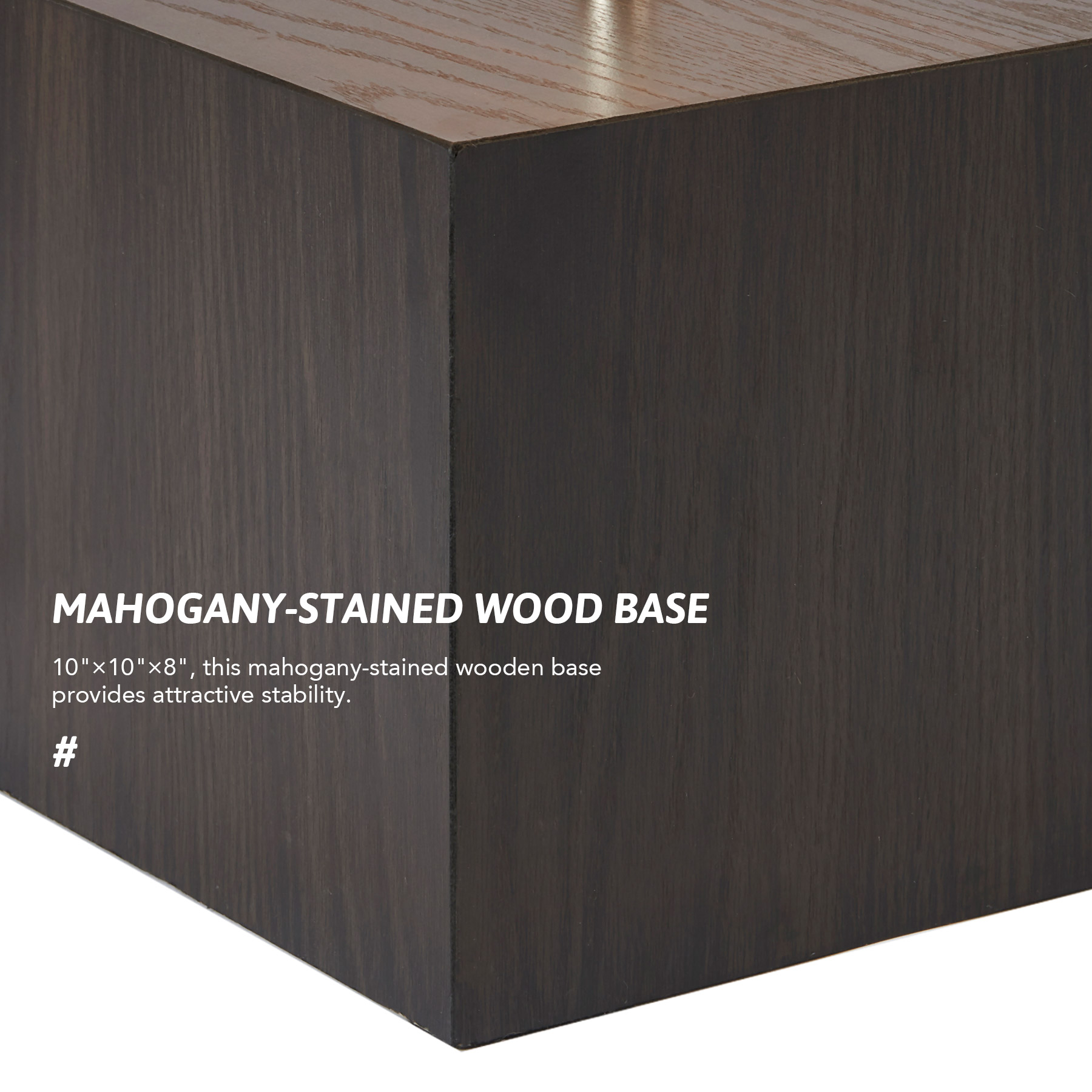 Contemporary Floor Lamp with Wood Base, Mid-Century Modern Floor Lamp Square with Rice Paper Shade, 58’’ Traditional Column Lamp Standing Lamp for Living Room, Bedroom, Corner - Image 2