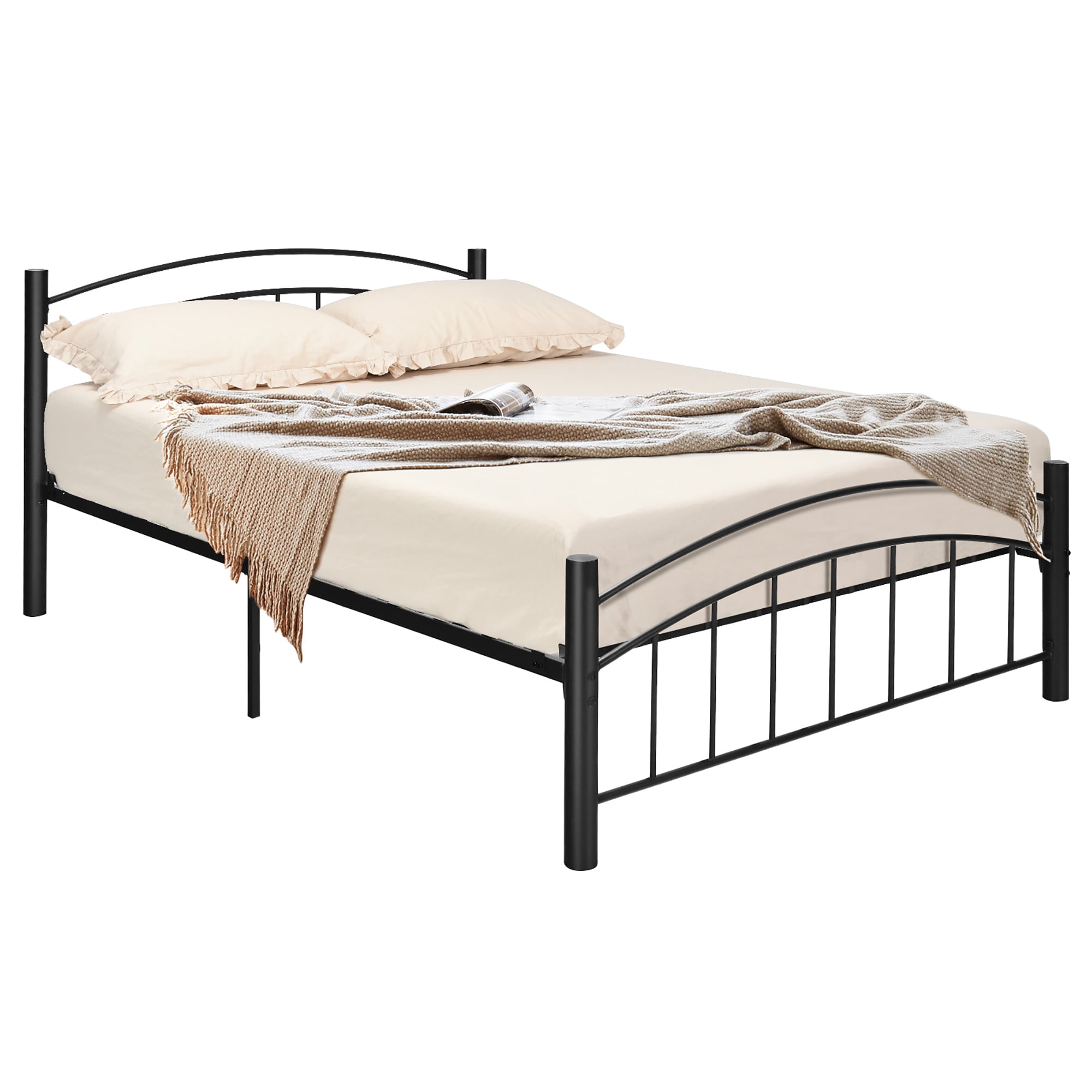 Costway Full Size Metal Bed Frame Headboard Footboard Platform No Box Spring Needed - Image 9