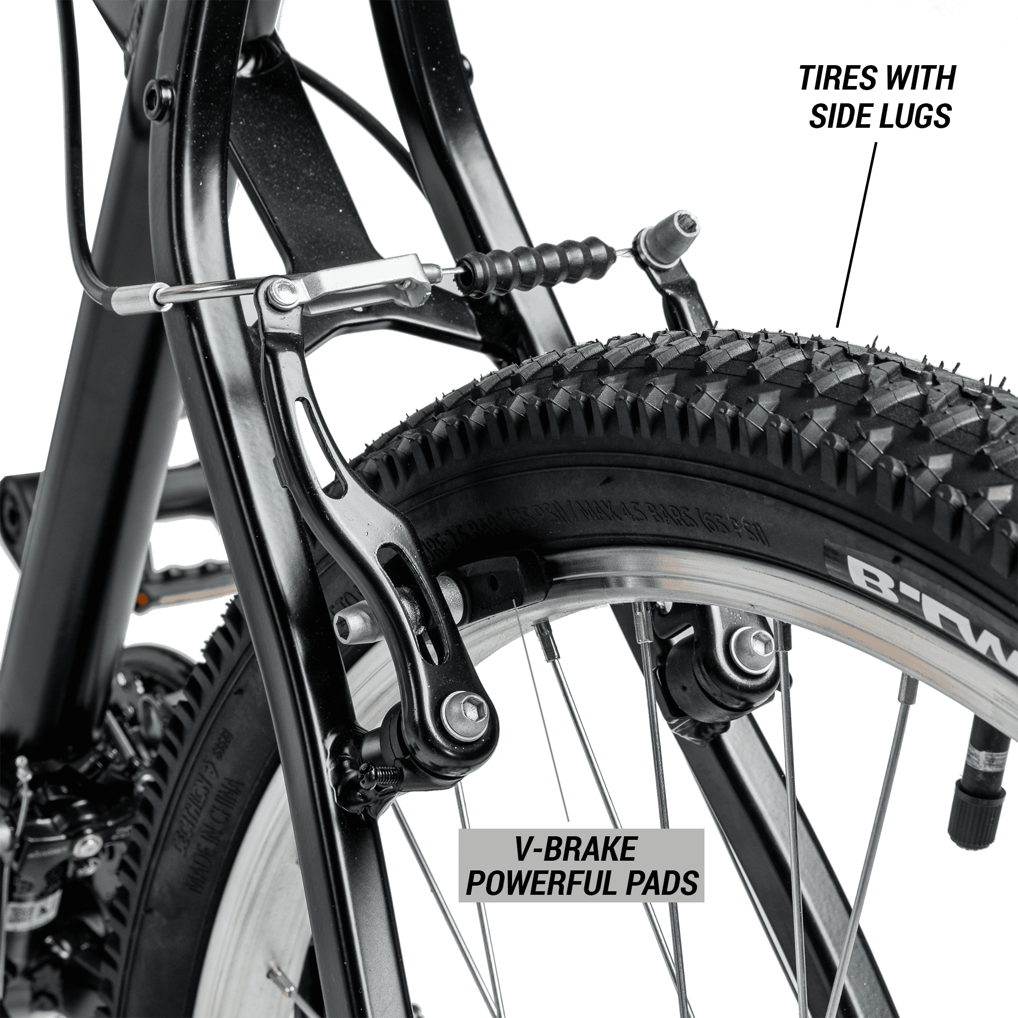 Decathlon Rockrider ST50, 21 Speed Aluminum Mountain Bike, 26" Wheels, Adults 14+, Black, Medium - Image 7