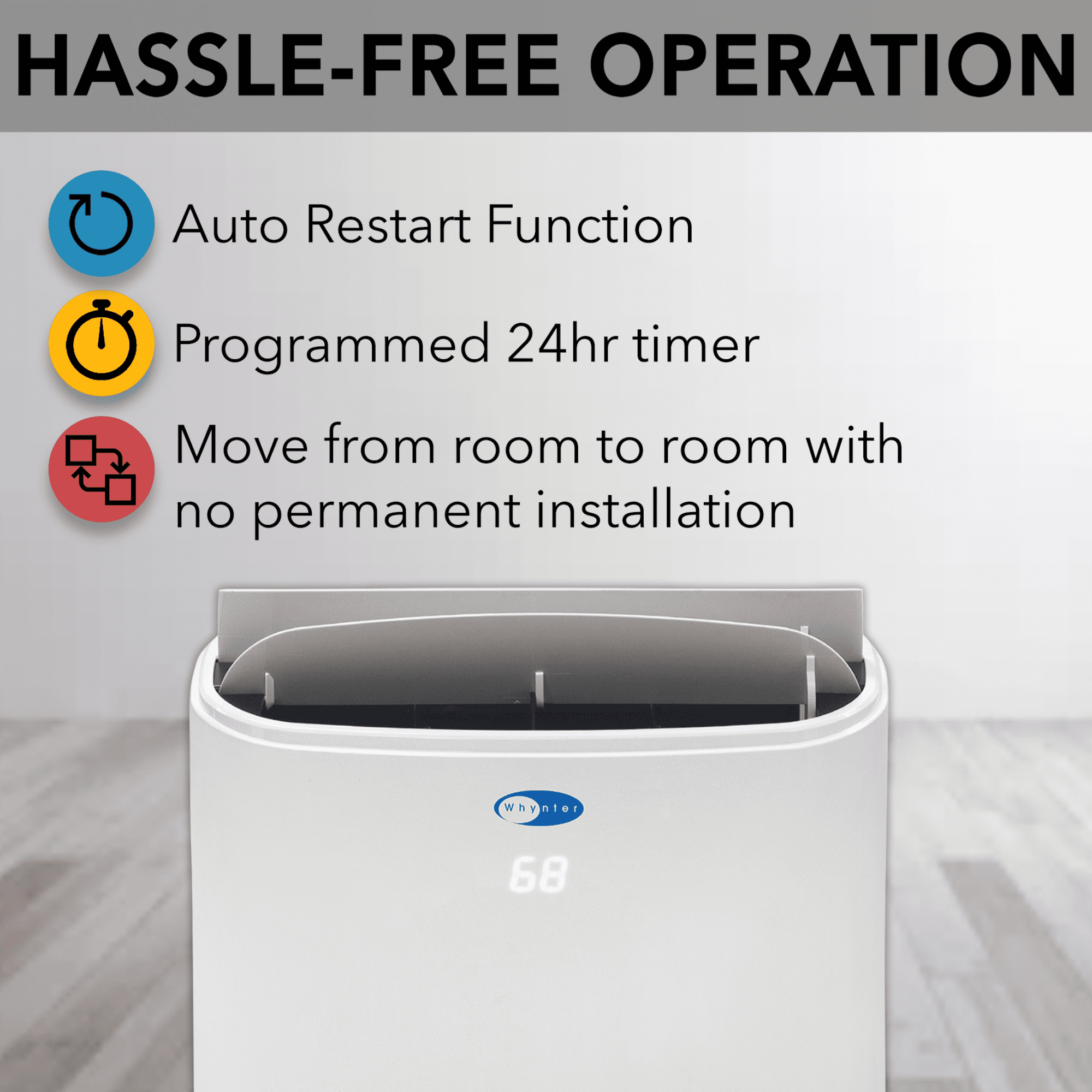 Whynter ARC-147WFH 14000 BTU Air Conditioner, Dehumidifier, Heater and Fan with HEPA and Carbon Filter for 500 sq ft - Image 6