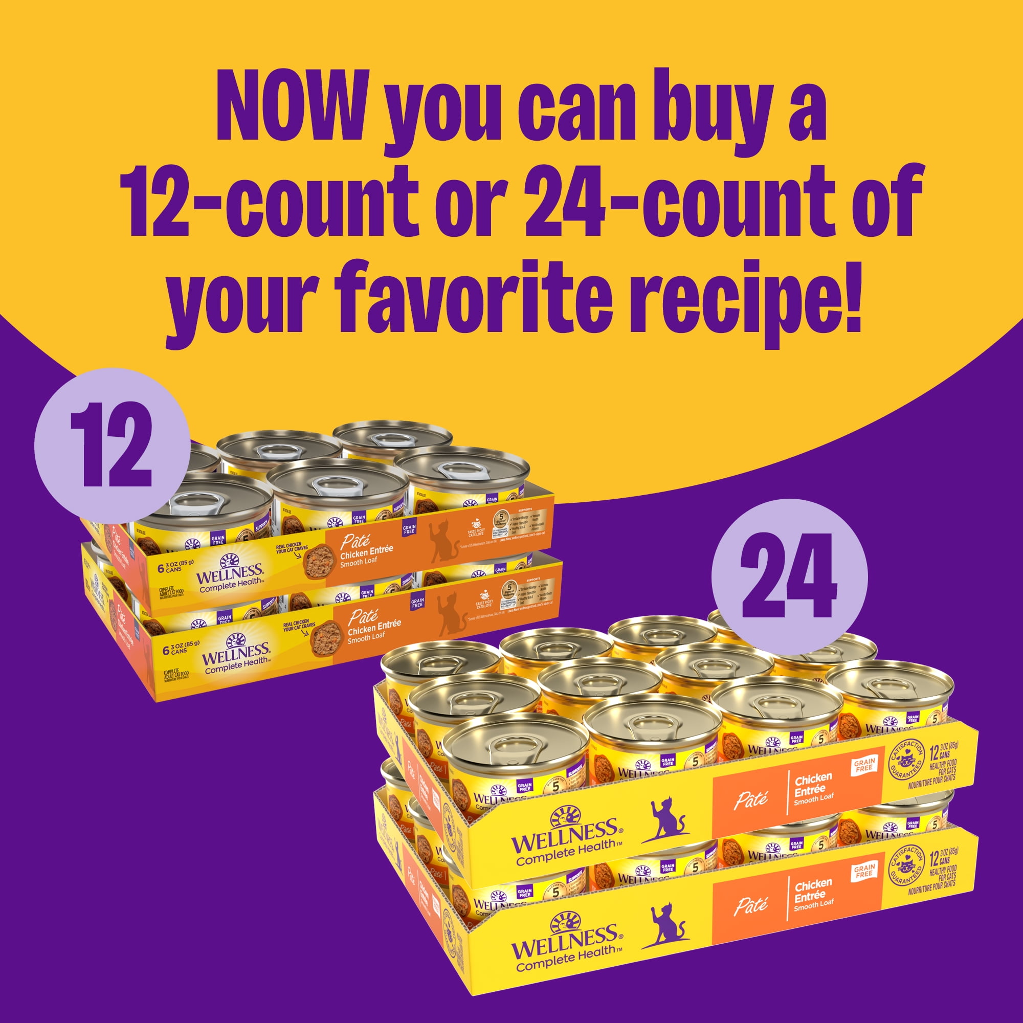 Wellness Complete Health Pate Kitten Wet Cat Food, Natural, Protein-Rich, Grain Free, 3 Ounce, 24 Pack, (Chicken) - Image 4