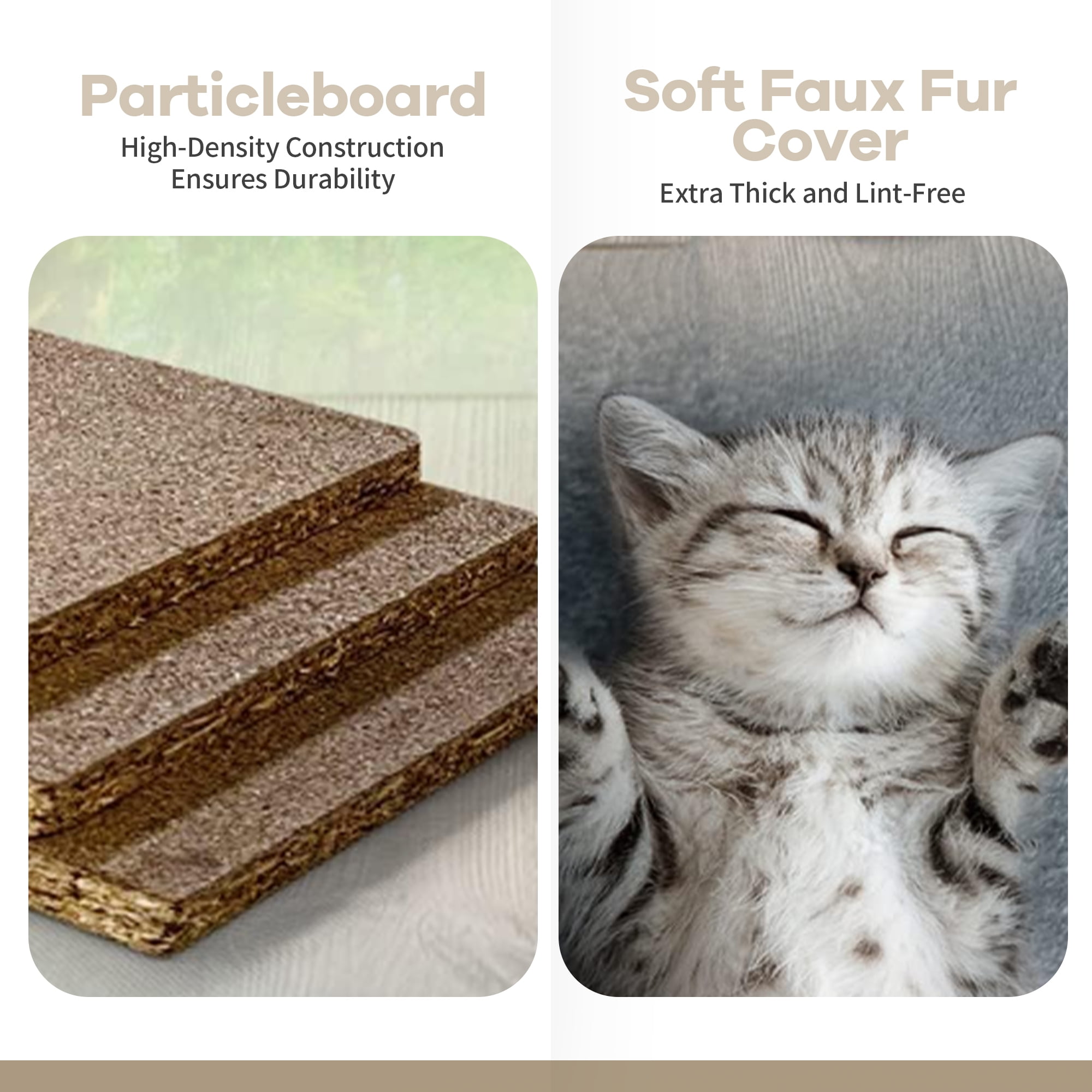 Cat Tree Airnesolly 45 4-Tier Cat Tower Condo for Indoor Kittens with Scratching Posts Perches Gray - Image 4