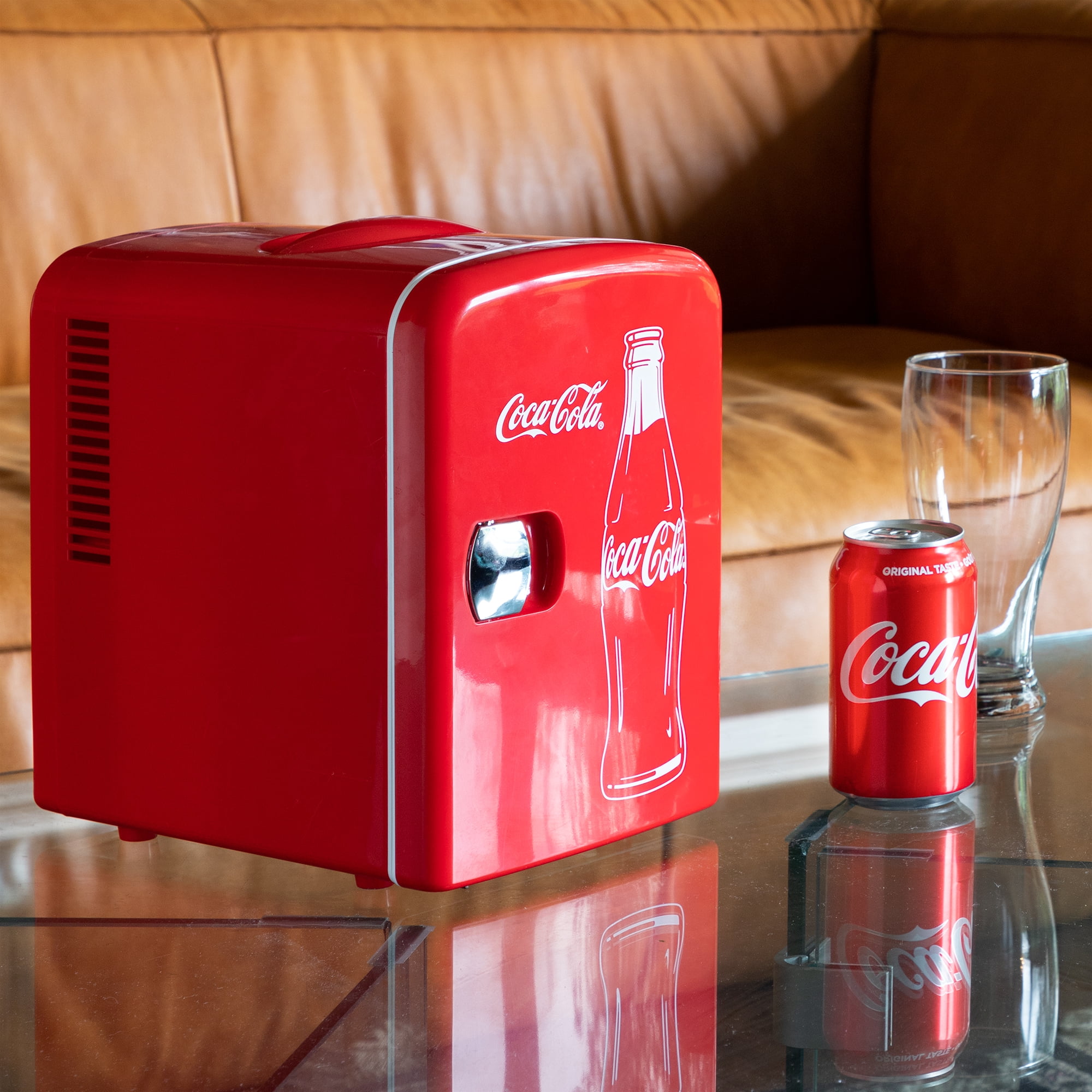 Coca‑Cola Classic Red 4L Mini Fridge Portable Mini Cooler and Refrigerator Perfect Portable Mini Cooler for Bedroom, Car and Office - Image 5