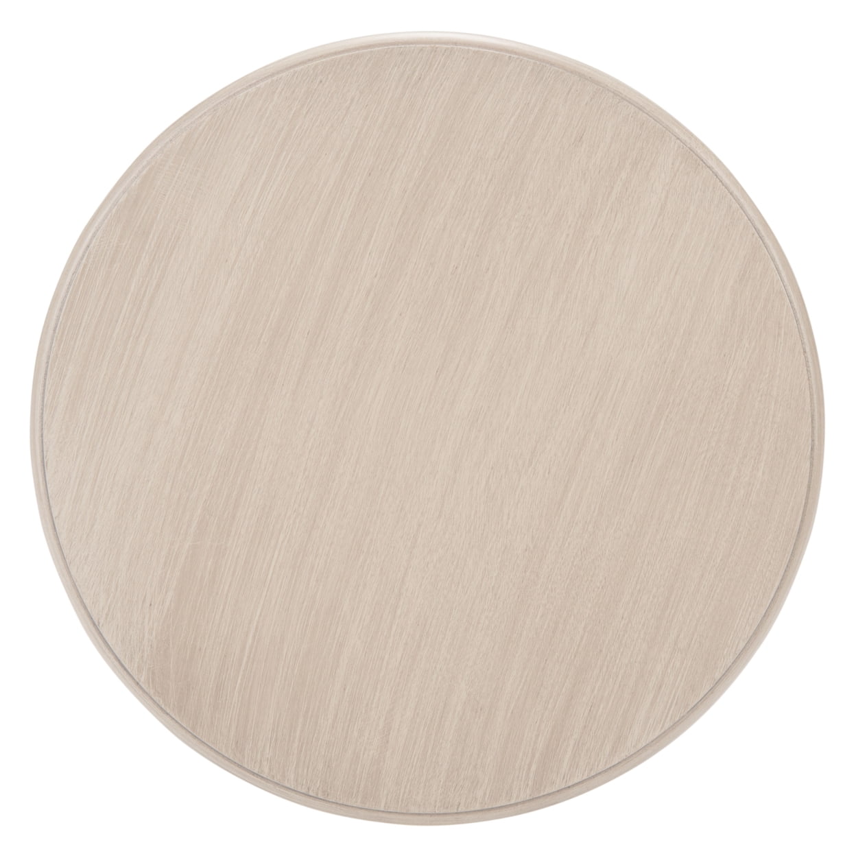 SAFAVIEH Tinsley Solid Rustic Round Accent Table, Greige - Image 2