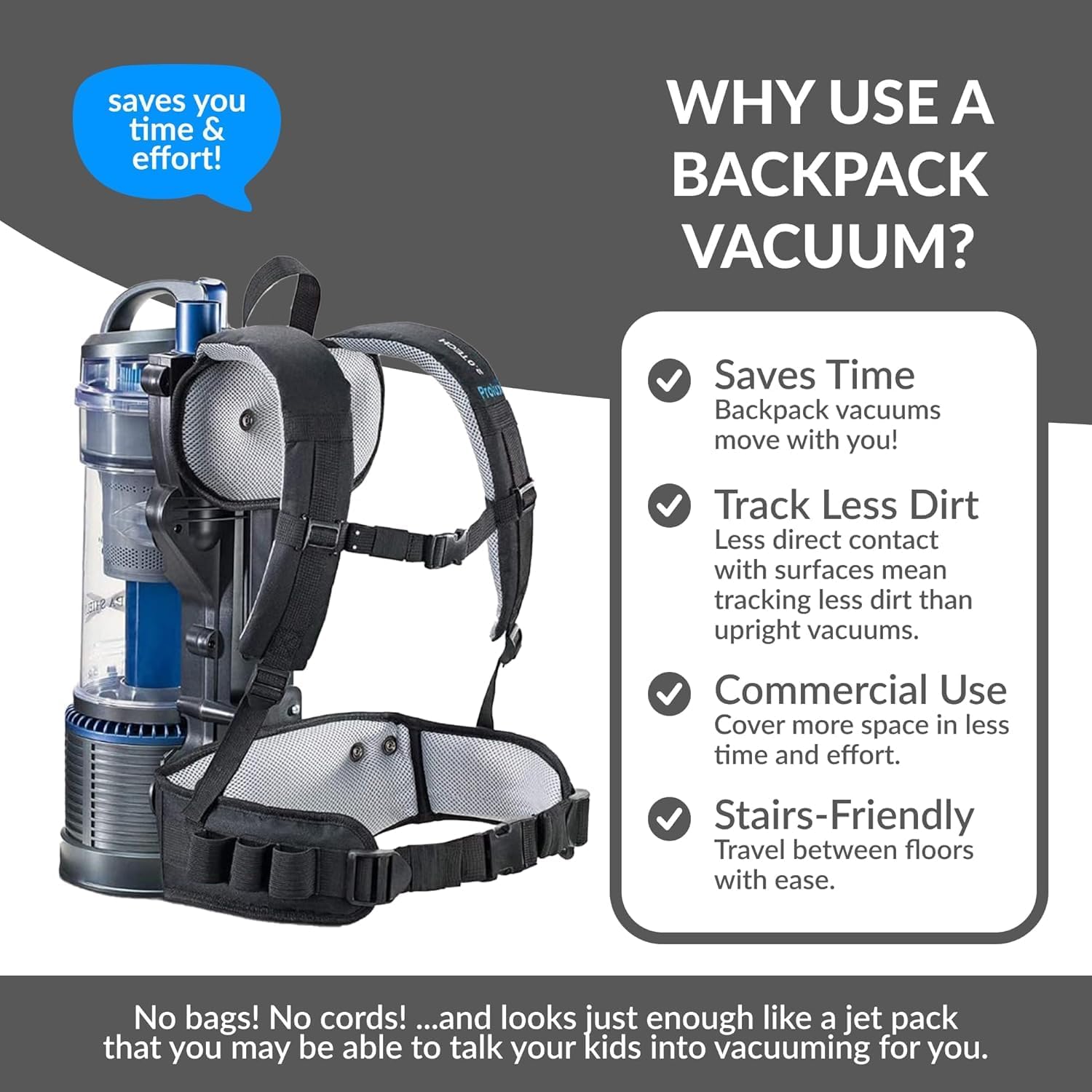 Prolux 2.0 Bagless Lightweight Backpack Vacuum - Image 9