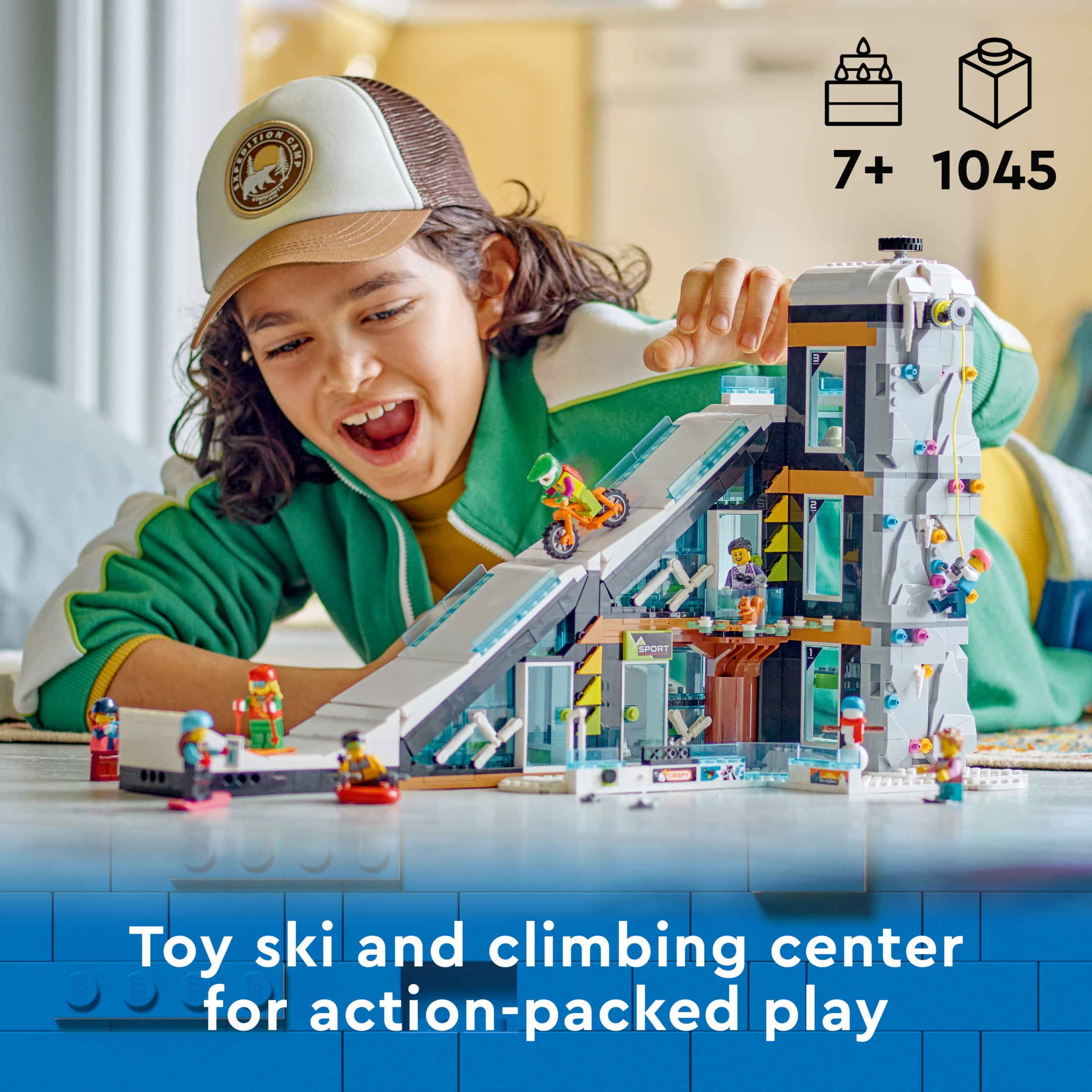 LEGO City Ski and Climbing Center 60366 Building Toy Set, 3-Level Building with a Ski Slope, 8 Minifigures and 2 Animal Figures for Imaginative Winter Sports Play, Fun Gift Idea for Kids and Ski Fans - Image 3