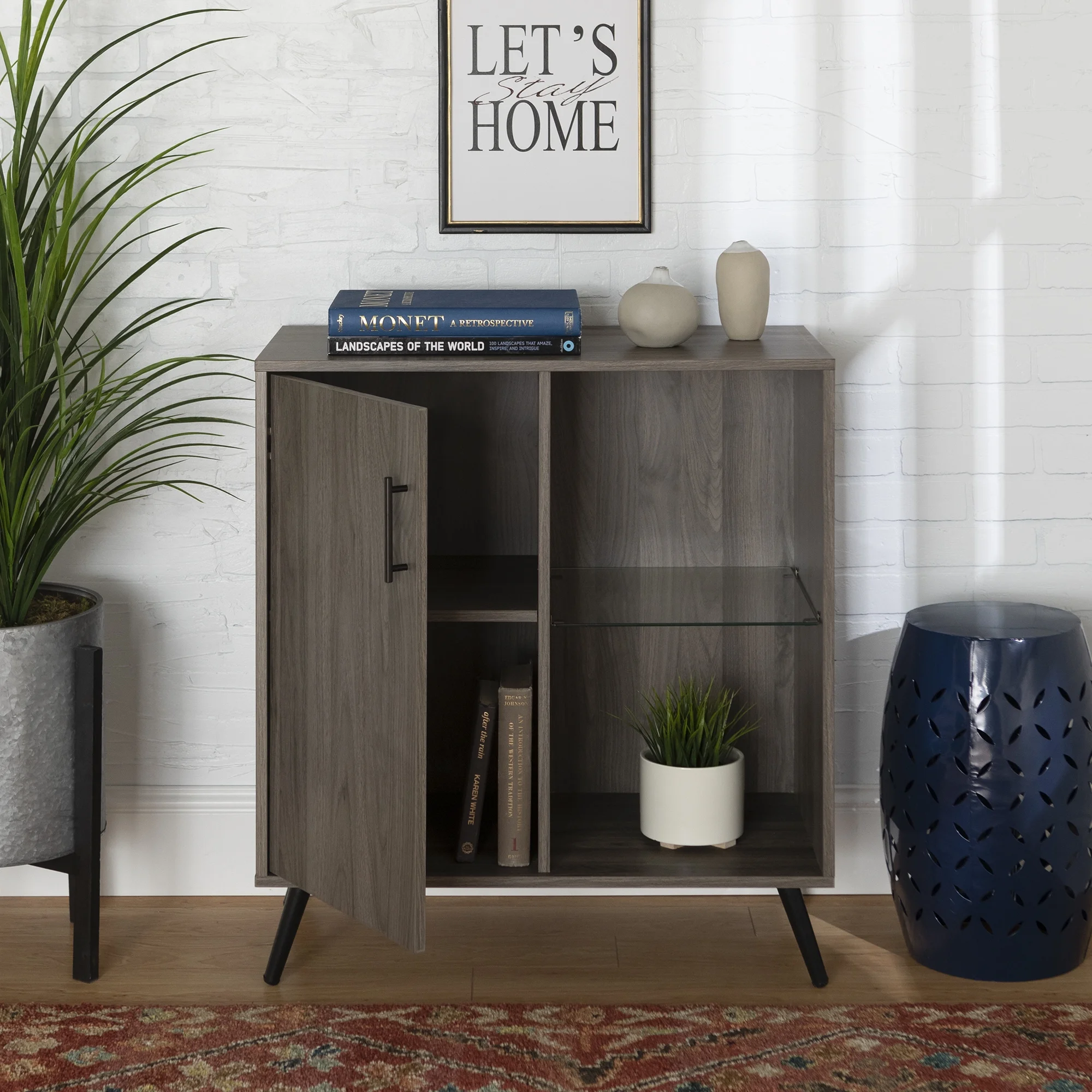 Manor Park Mid-Century Storage Console, Slate Grey - Image 2