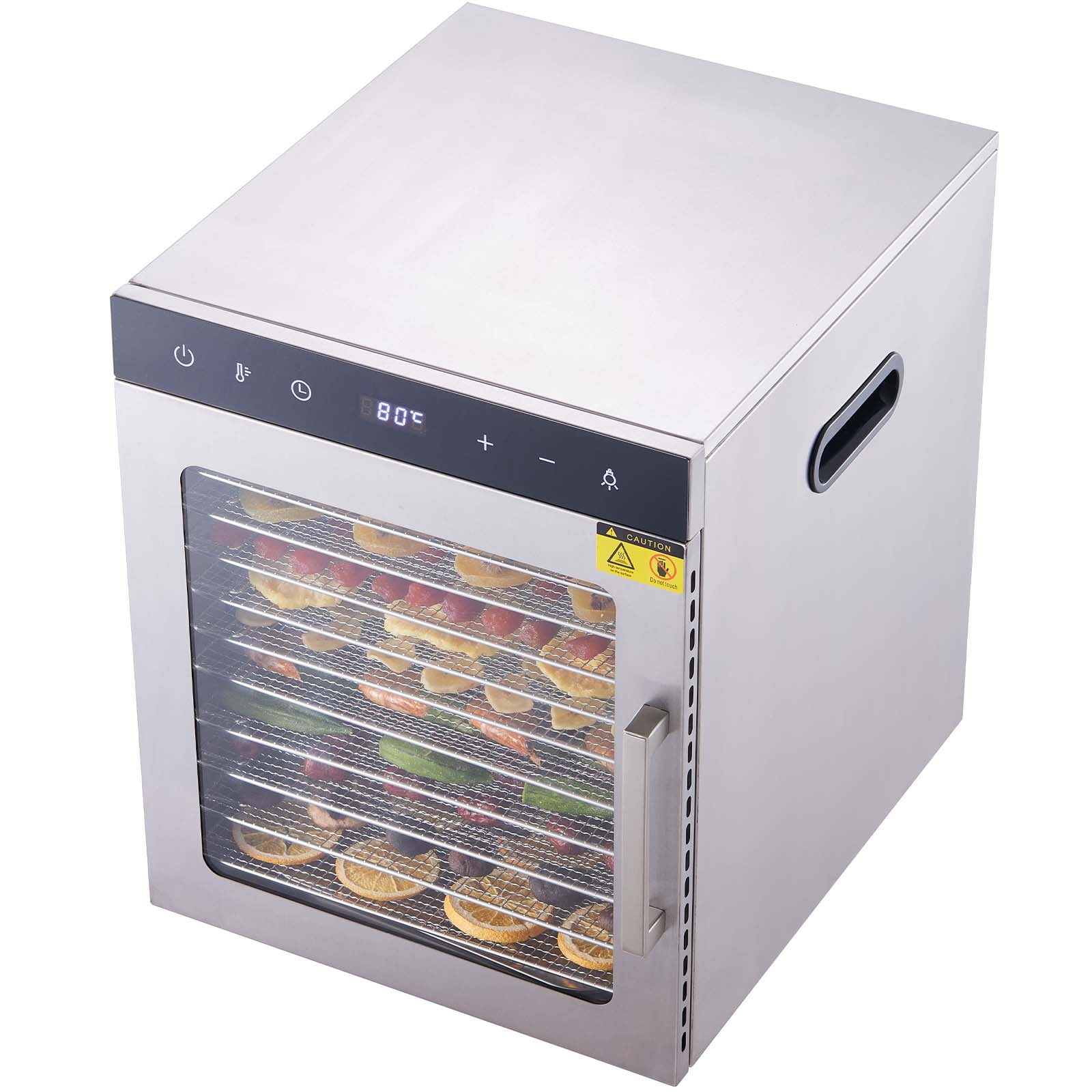 KFFKFF 10 Tray Food Dehydrator Machine, Made of Stainless Steel, 800W Power, Ideal for Drying Jerky and Fruits - Image 8
