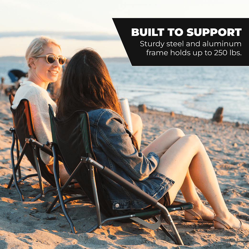 Cascade Mountain Tech Low Profile Camp Chair - Royal Blue, with Carry Bag - Image 11