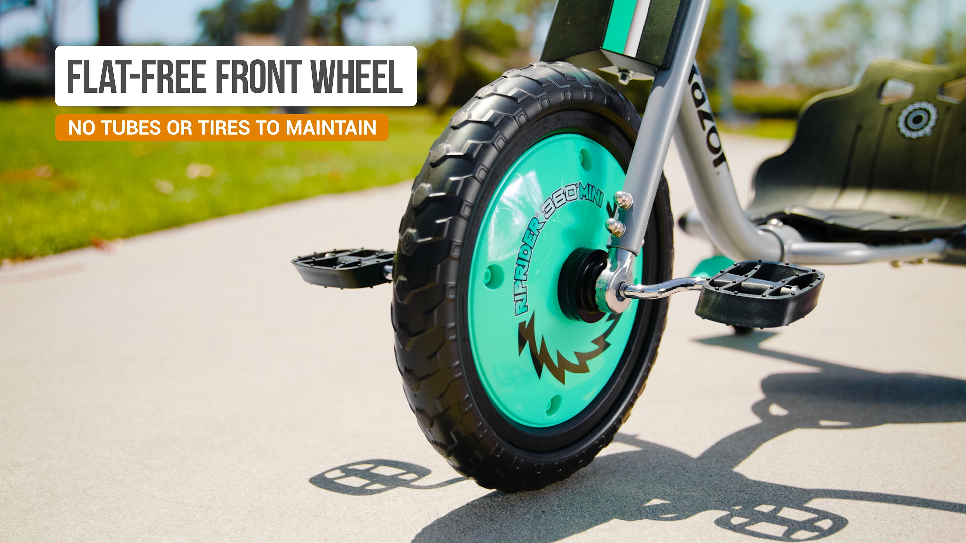 Razor RipRider 360 Mini - Teal, 360 Degrees Caster Tricycle, Easy Drifting, for Child Ages 3+ - Image 7