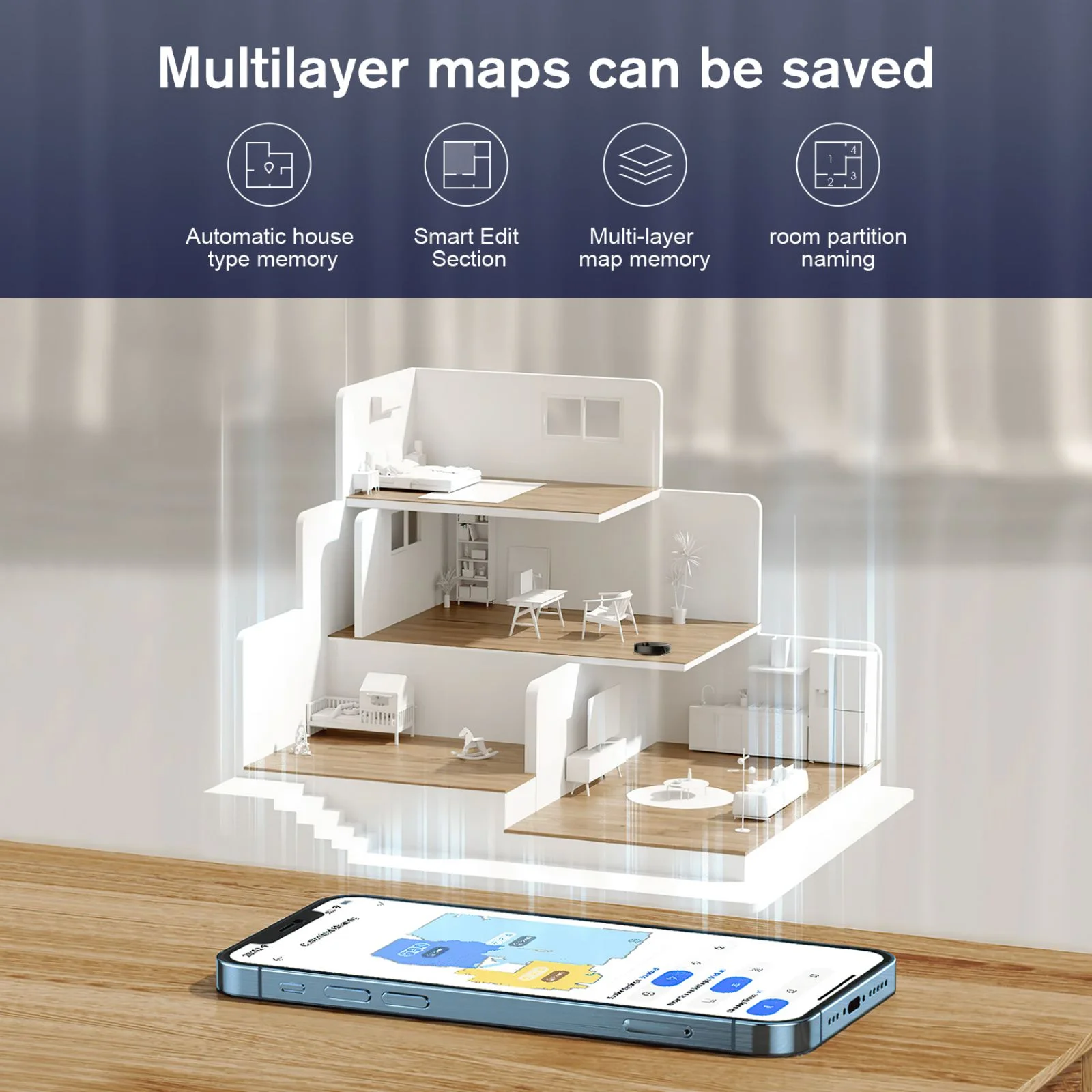 ROBOEVO Robot Vacuum and Mop with Mapping, 360 LIDAR Navigation 4000Pa 140Mins, Ideal for for Pet Hair Hard Floor - Image 3