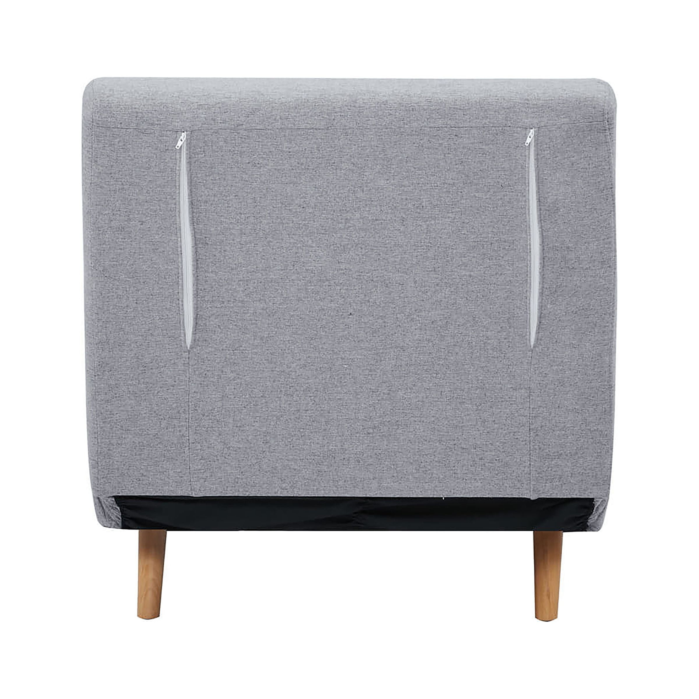 A&D Home Tustin Polyester Convertible Futon Chair, Light Gray - Image 7