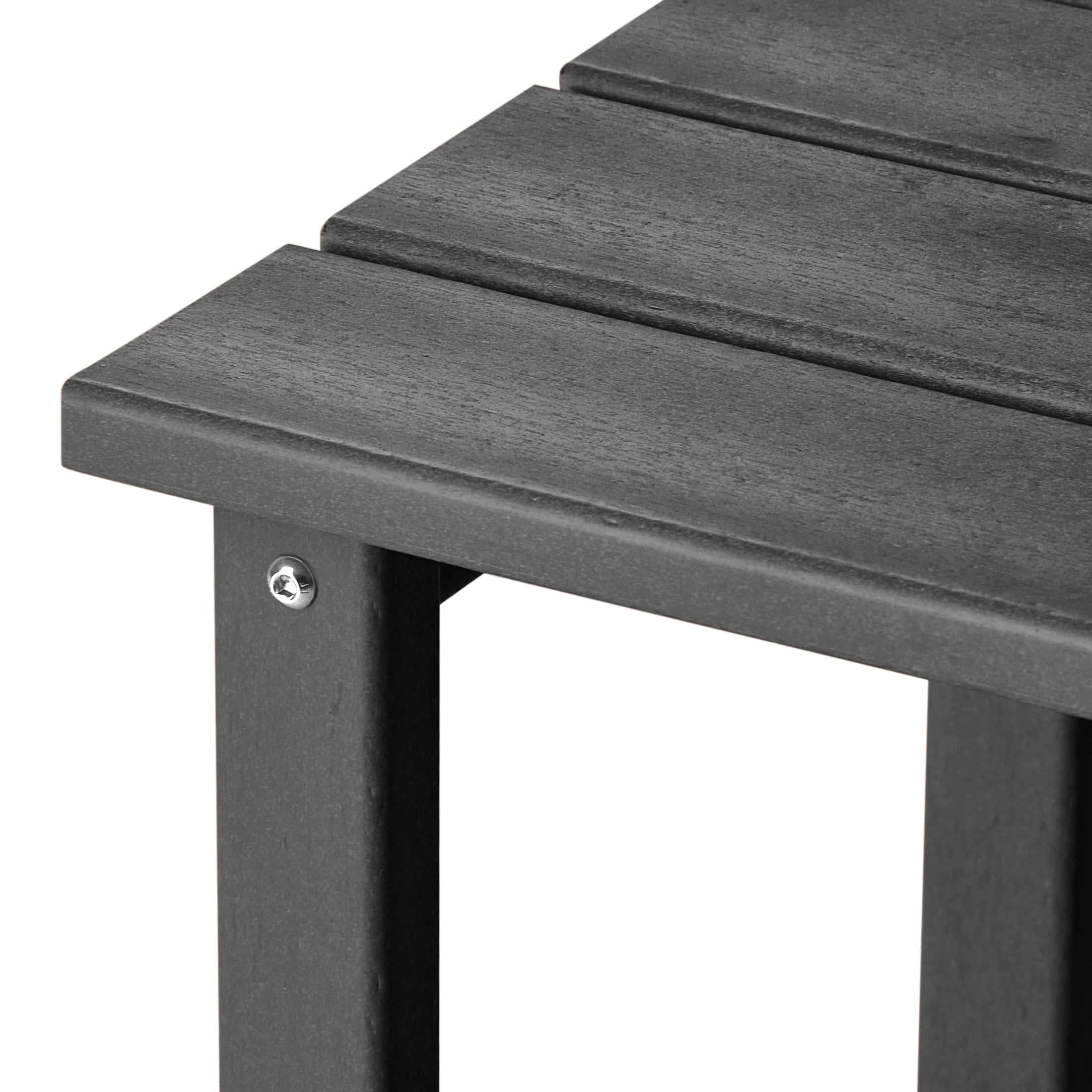 WestinTrends Outdoor Side Table, All Weather Poly Lumber Adirondack Small Patio Table Square End Table for Pool Balcony Deck Porch Lawn Backyard, Gray - Image 4