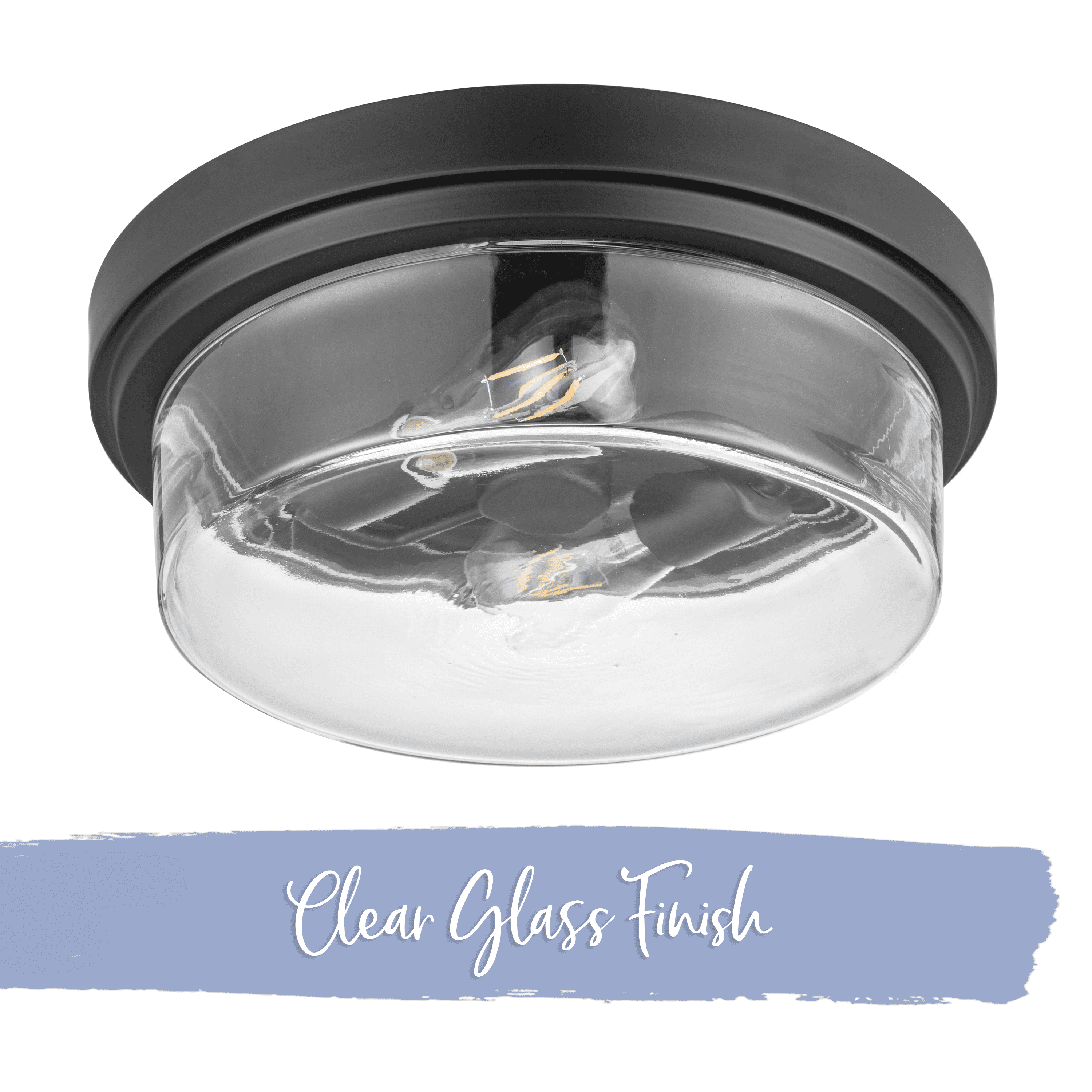 Prominence Home Madelyn 13" Bronze Flush Mount Indoor/Outdoor Light with Square Clear Glass Shade - Image 4