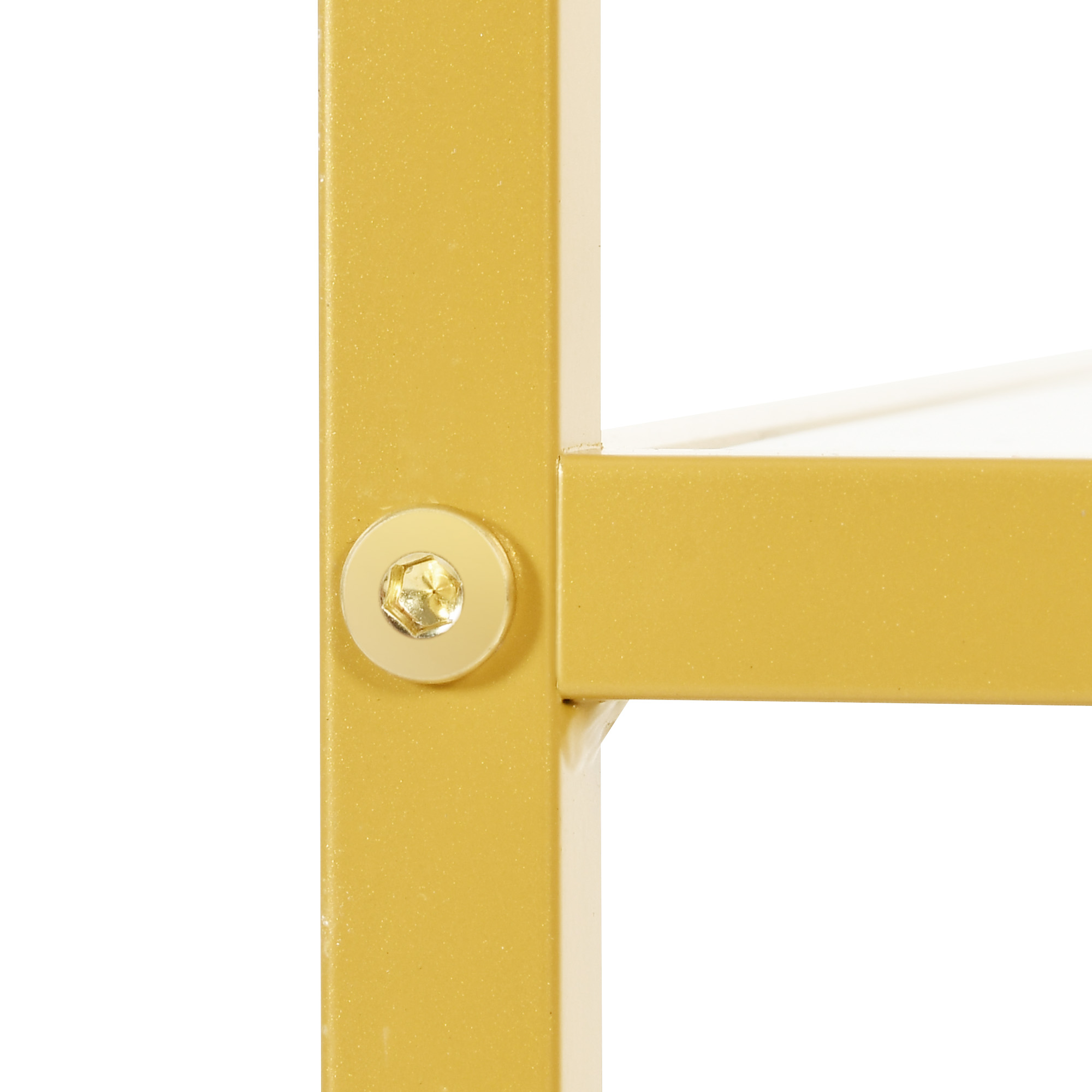 Uforic 6-Tier Gold Bookshelf, Modern Free Standing Storage Shelf with Metal Frame, Display Shelving Unit for Living Room, Acrylic and Gold Finish, Gold - Image 3