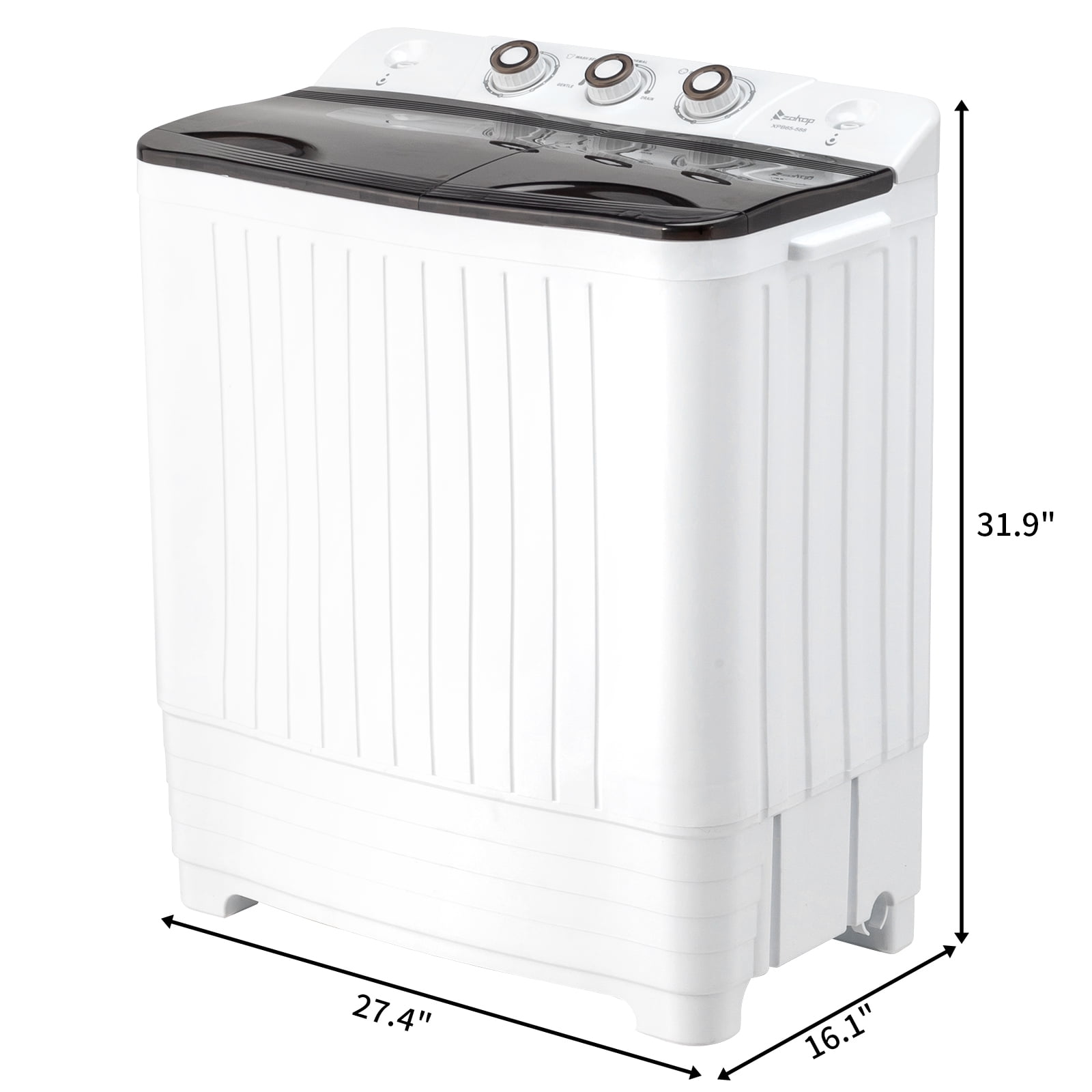 UbesGoo Compact Twin Tub Portable Mini Washing Machine 20lbs Total Washing Machine W/Drain Pump - Image 8