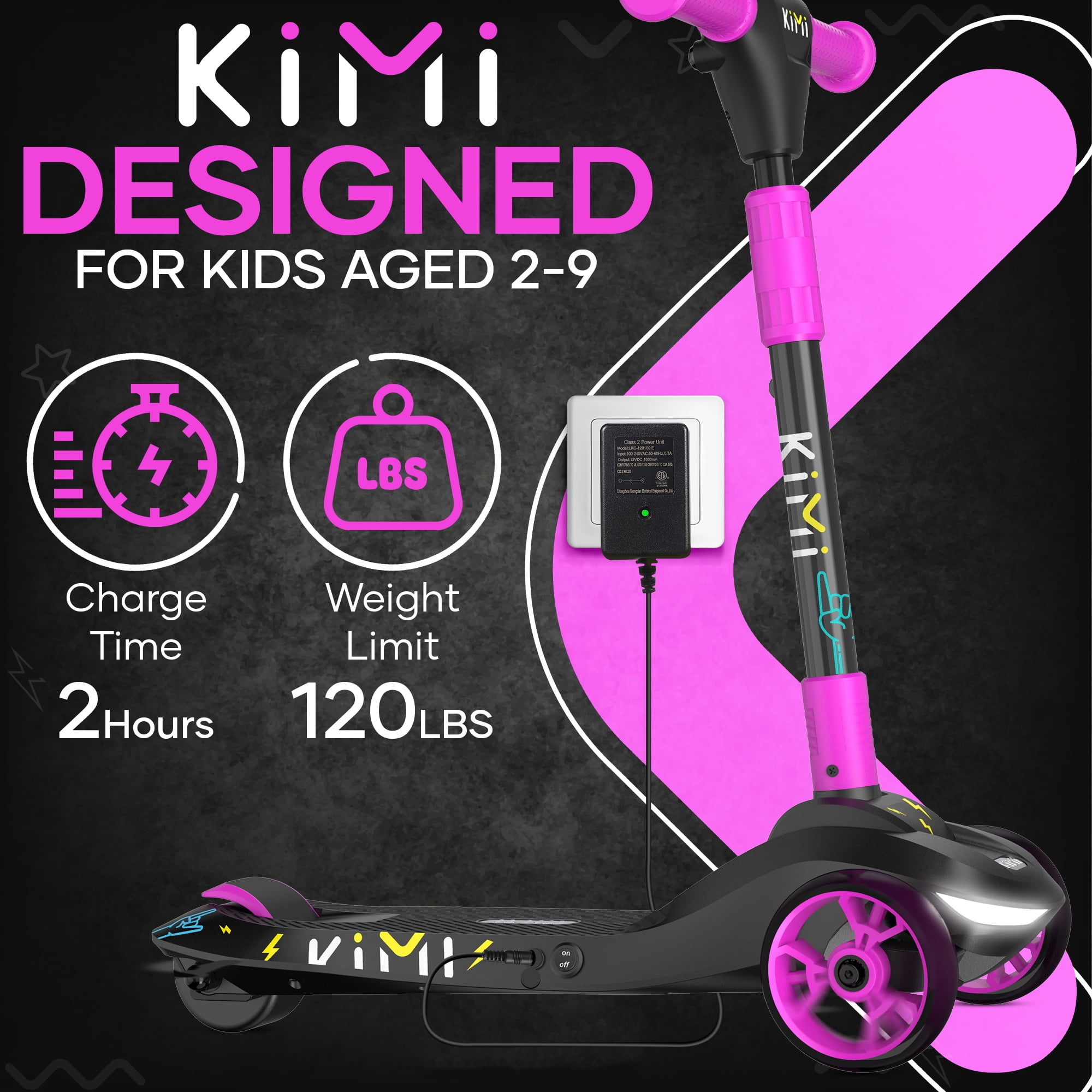 KIMI 3-Wheel Compact Electric Scooter for Children Ages 3-9, LED Safety Lights, 5MPH, 10-Mile Range - Image 9