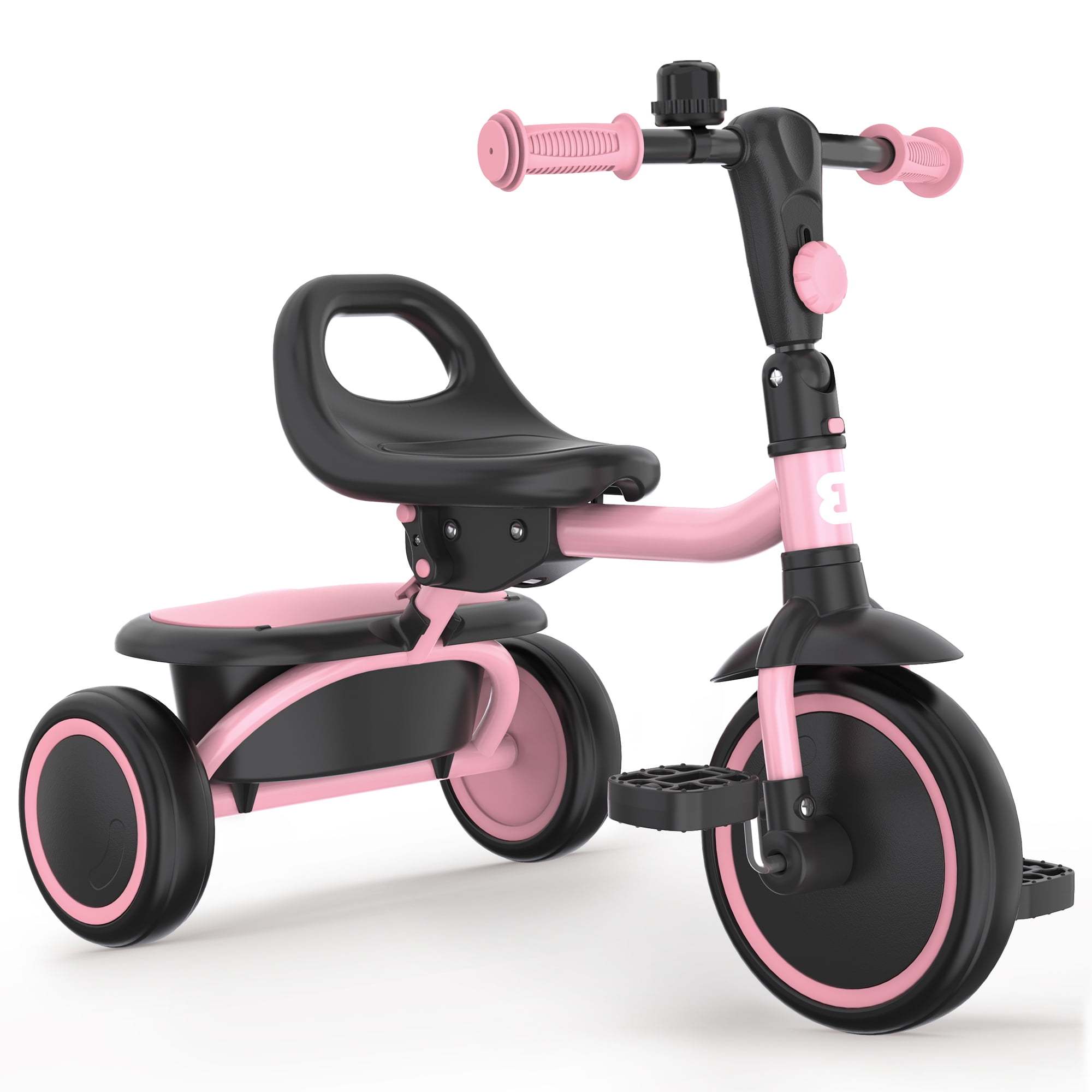 Besrey Toddler Tricycle for Ages 2-5 Years,Kids Trike for Girls and Boys with Bell,Toddler Bike Child Bicycles,Pink - Image 3