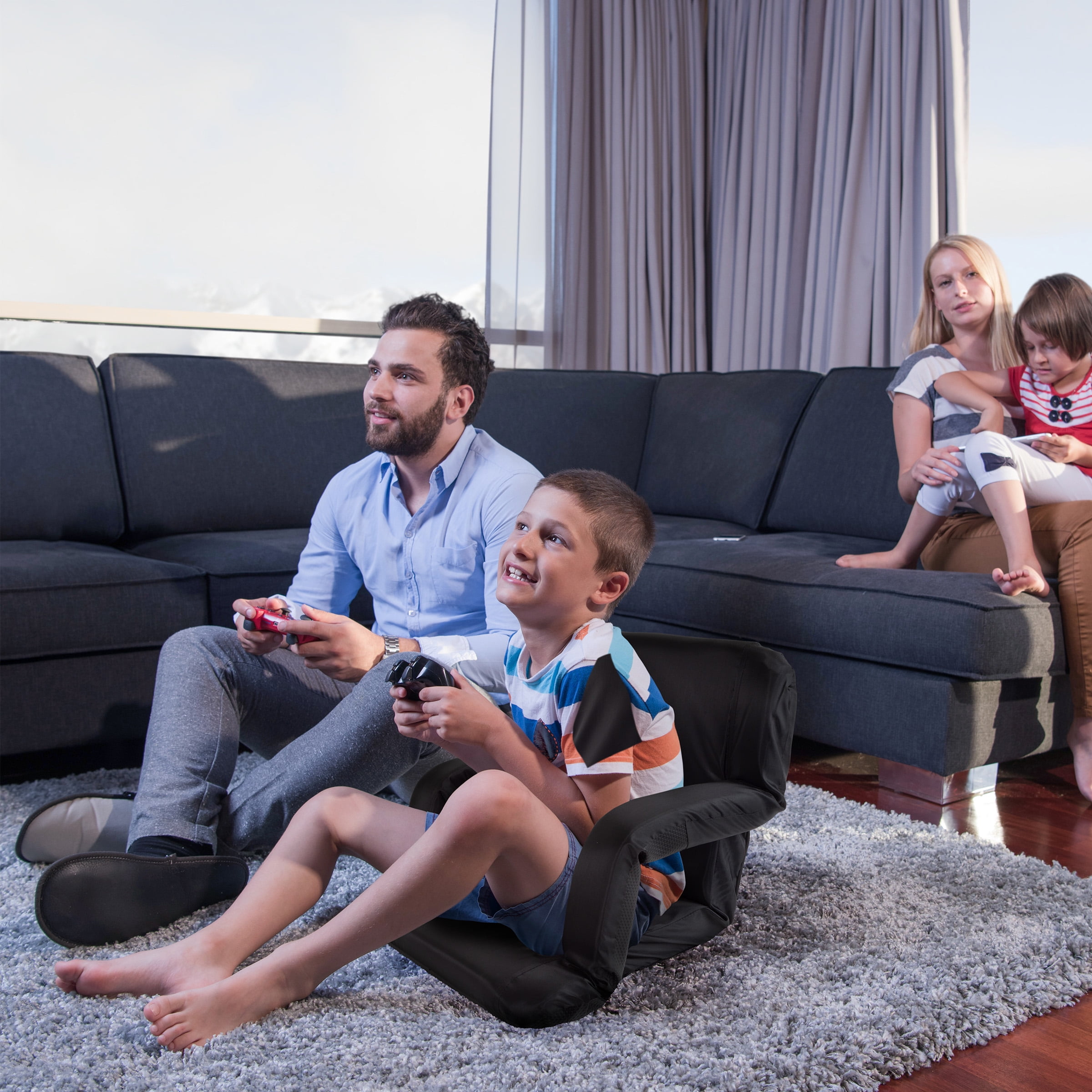 Stadium Seat Chair- Wide Bleacher Cushion with Padded Back Support, Armrests, 6 Reclining Positions and Portable Carry Straps By Home-Complete - Image 7